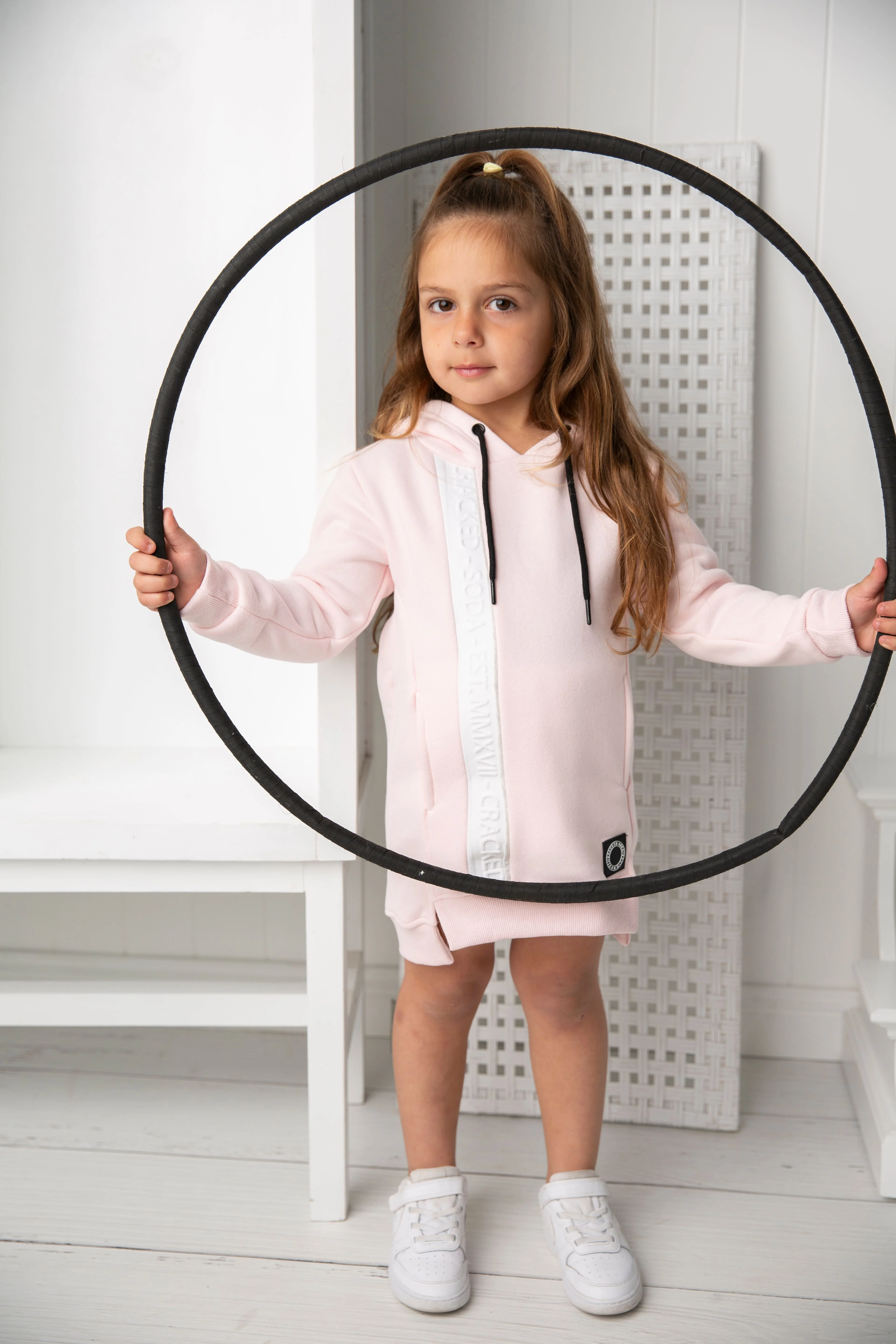 Alaska Detailed Hooded Dress - Pink - Image 3