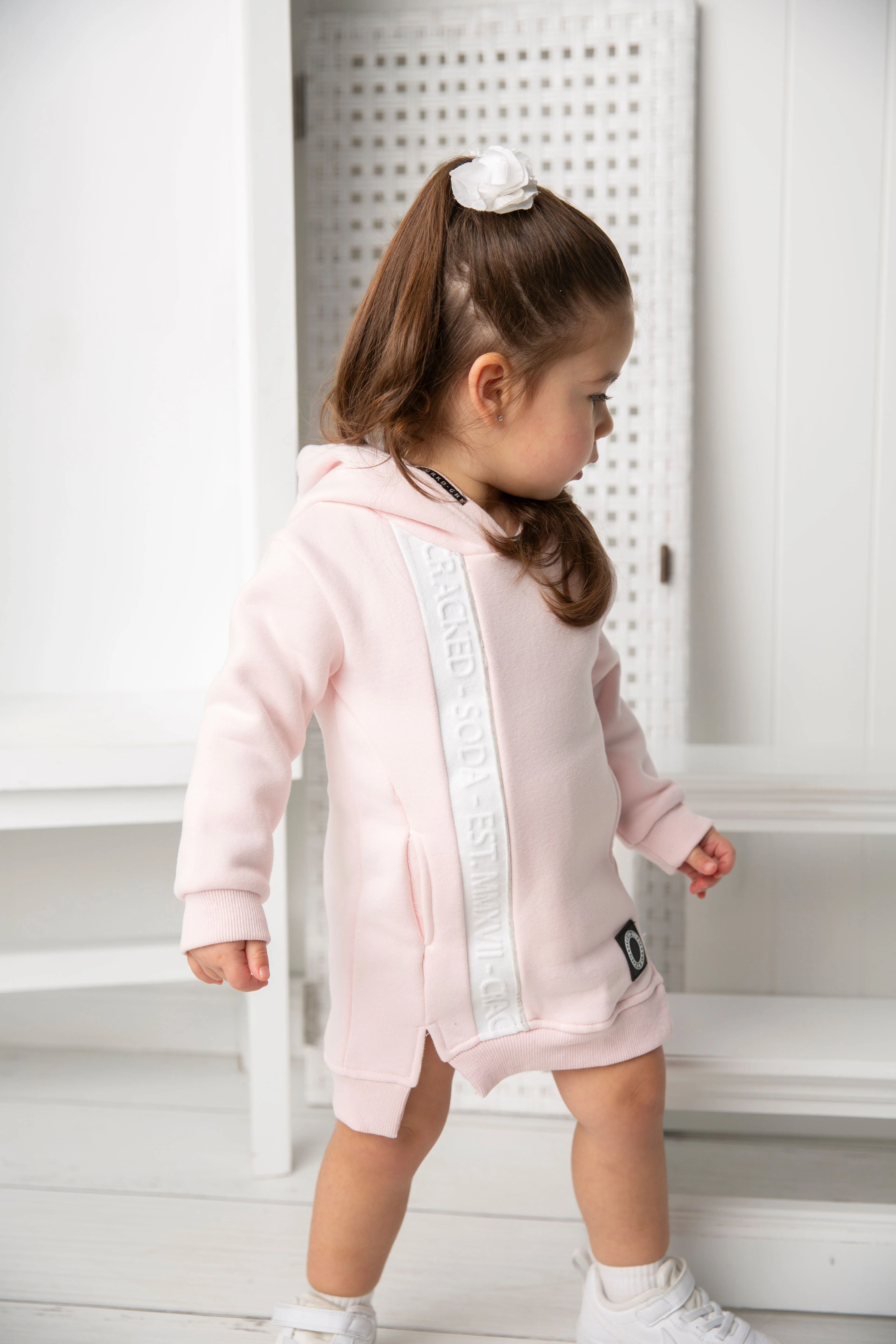 Alaska Detailed Hooded Dress - Pink - Image 6