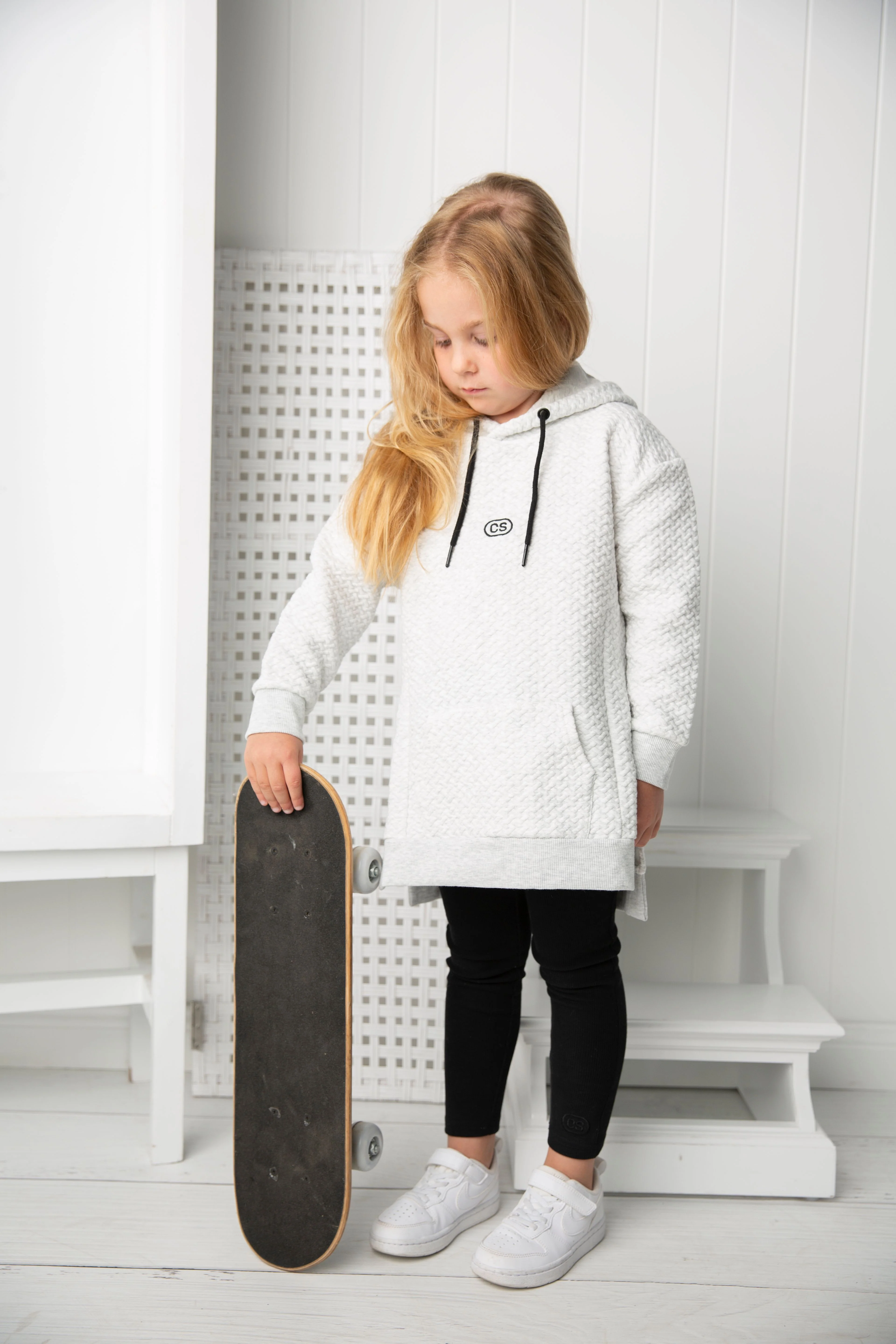 Alaska Textured Hooded Dress - Grey - Image 6