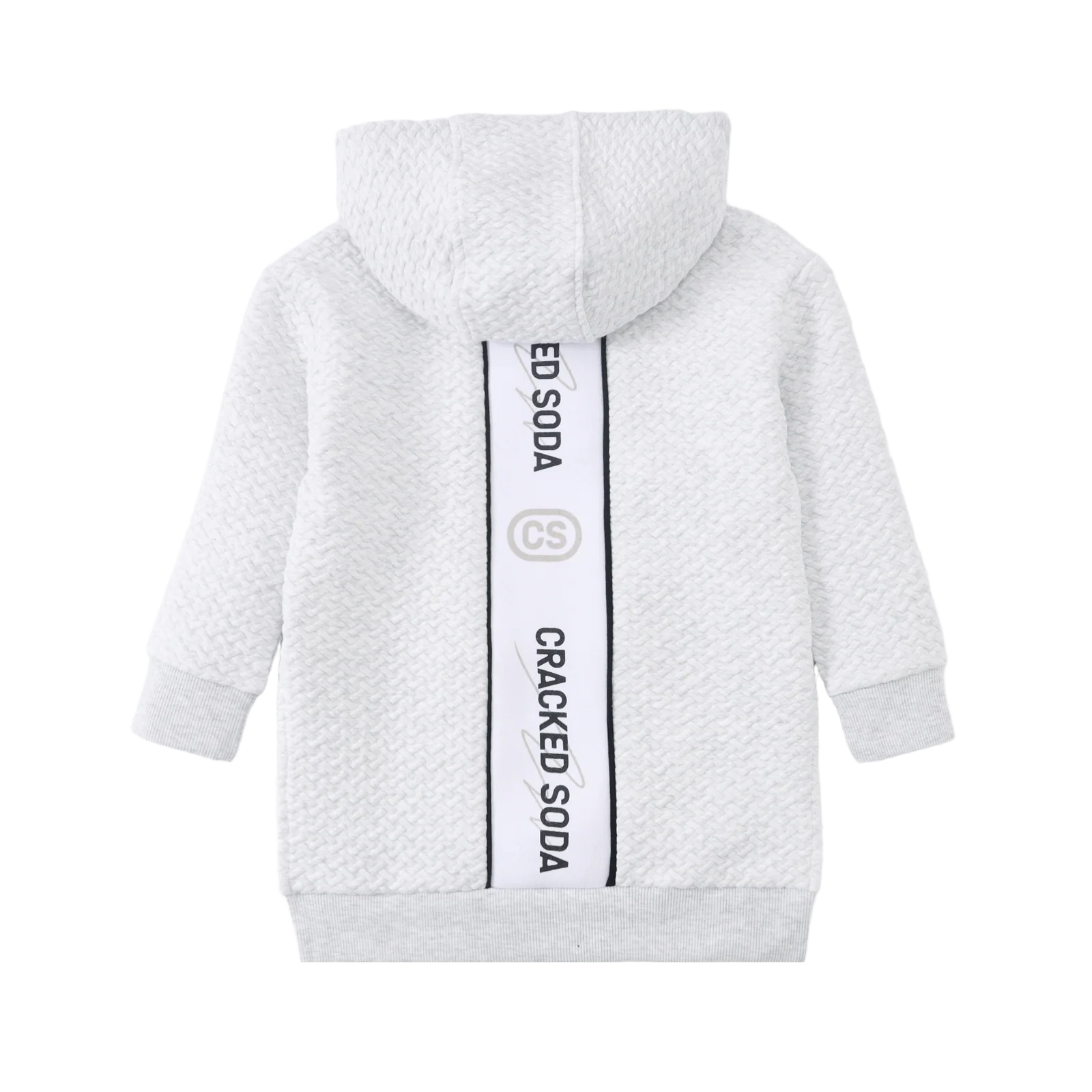 Alaska Textured Hooded Dress - Grey - Image 7
