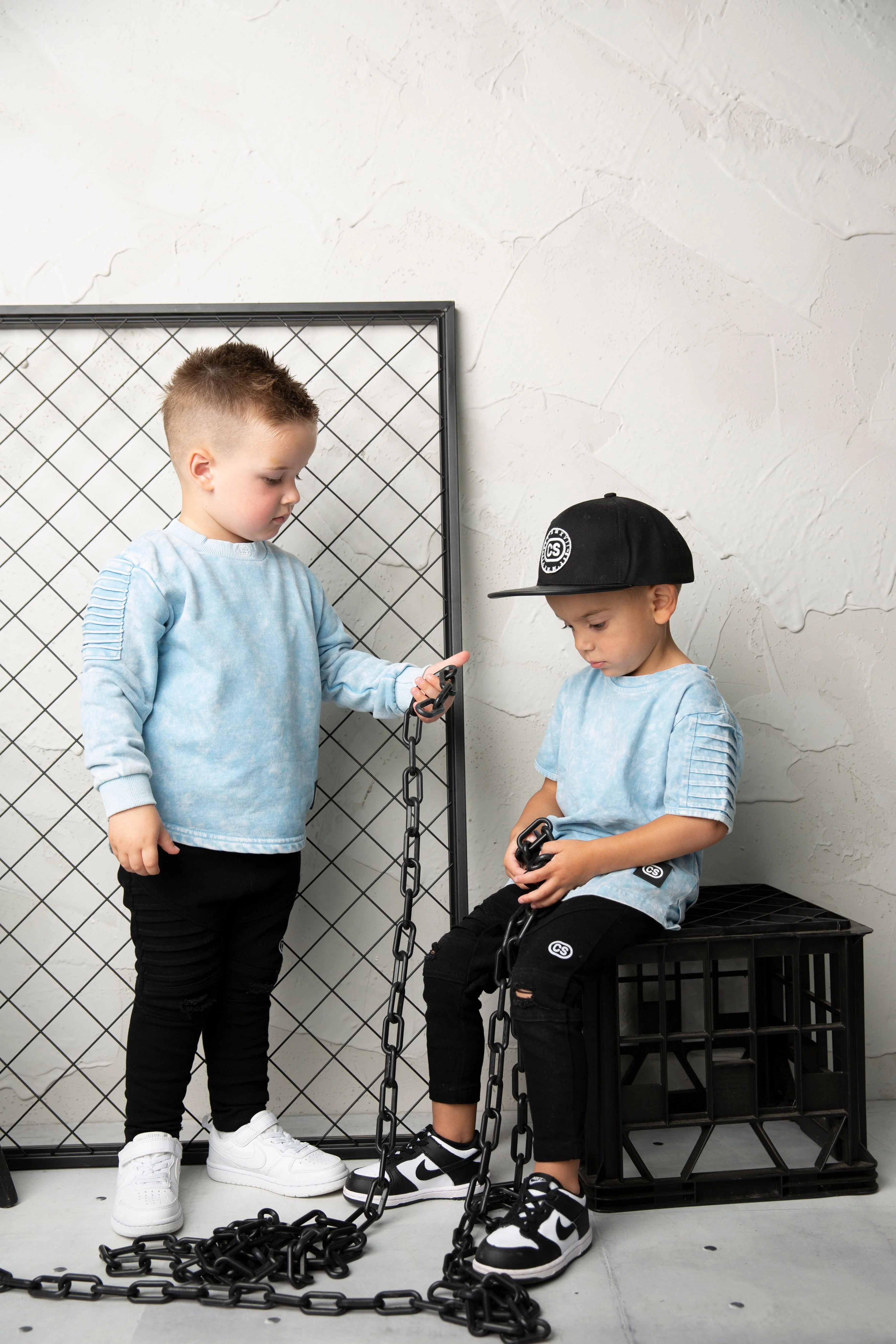 Ash Detailed Crew - Ice Blue - Mens - Image 4