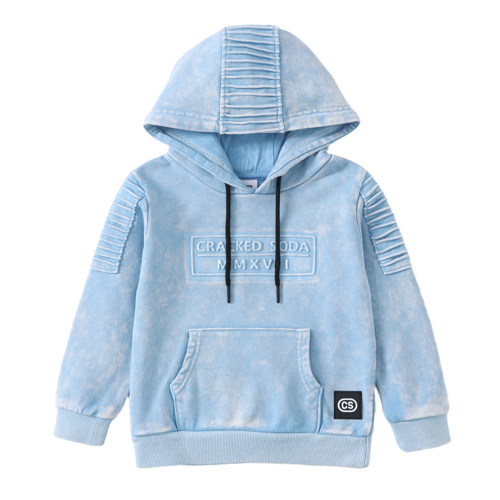 Ash Detailed Hoodie - Ice Blue - Image 6