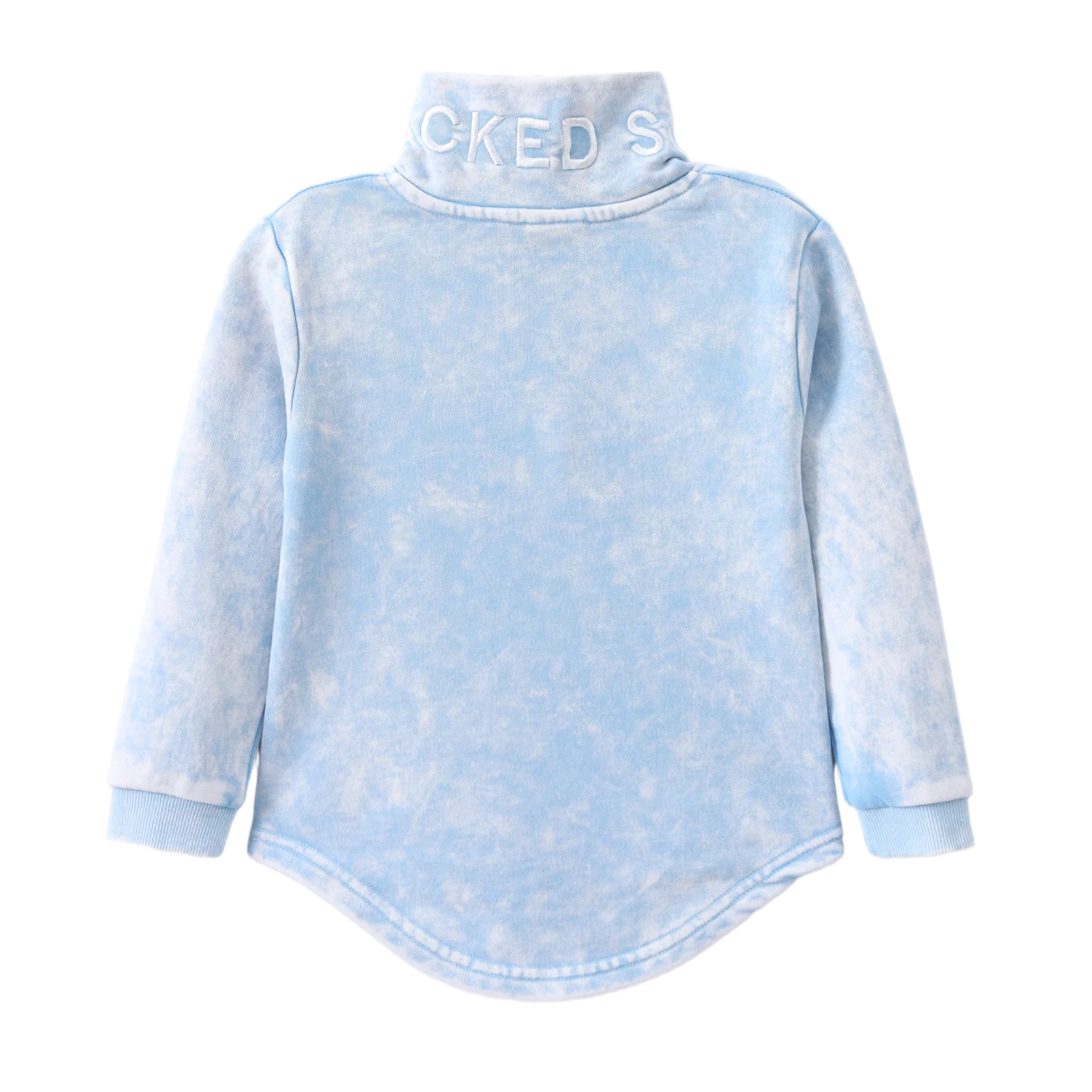 Ash Detailed Zip Collar Crew - Ice Blue - Image 8