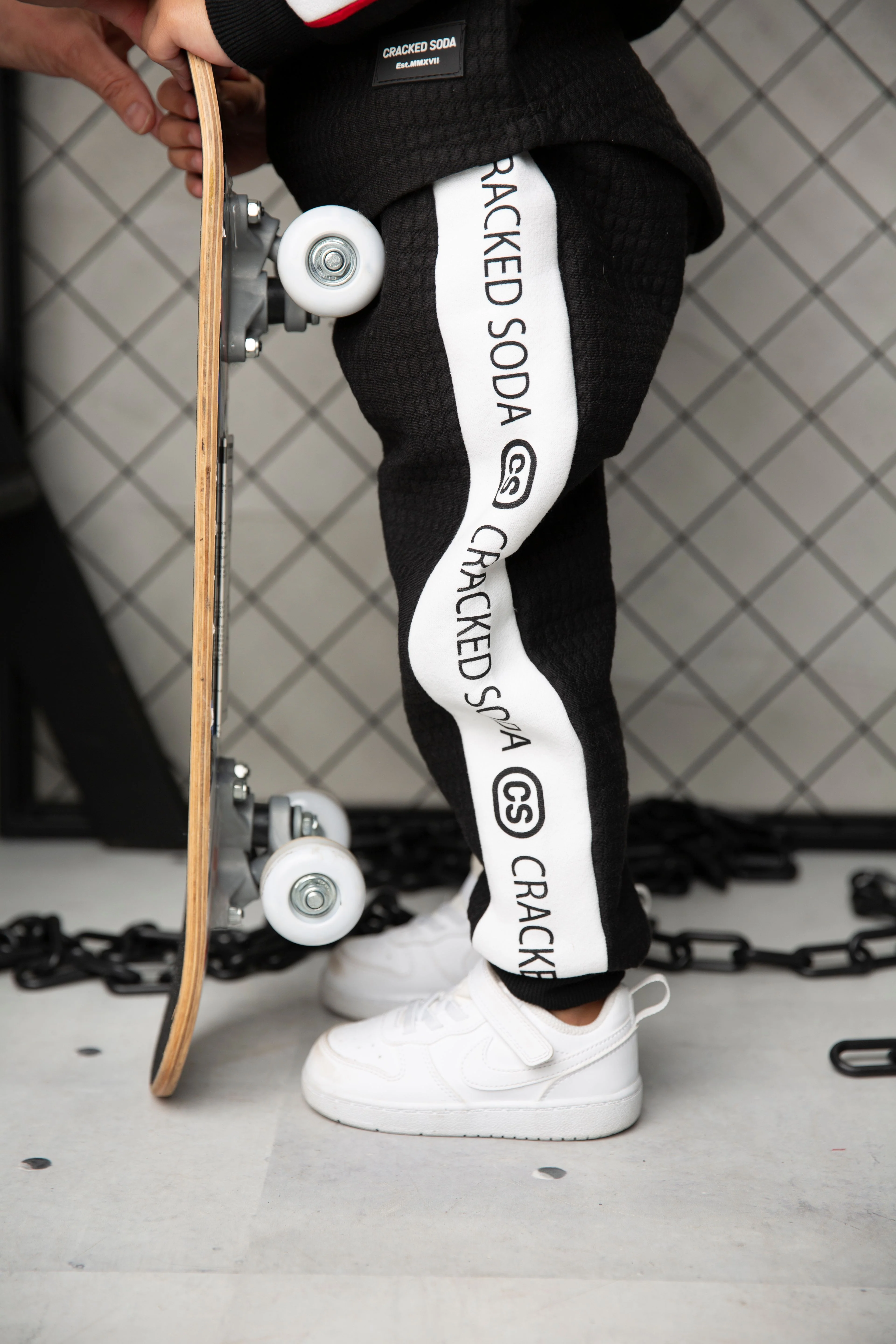 Ashton Textured Black Trackpants