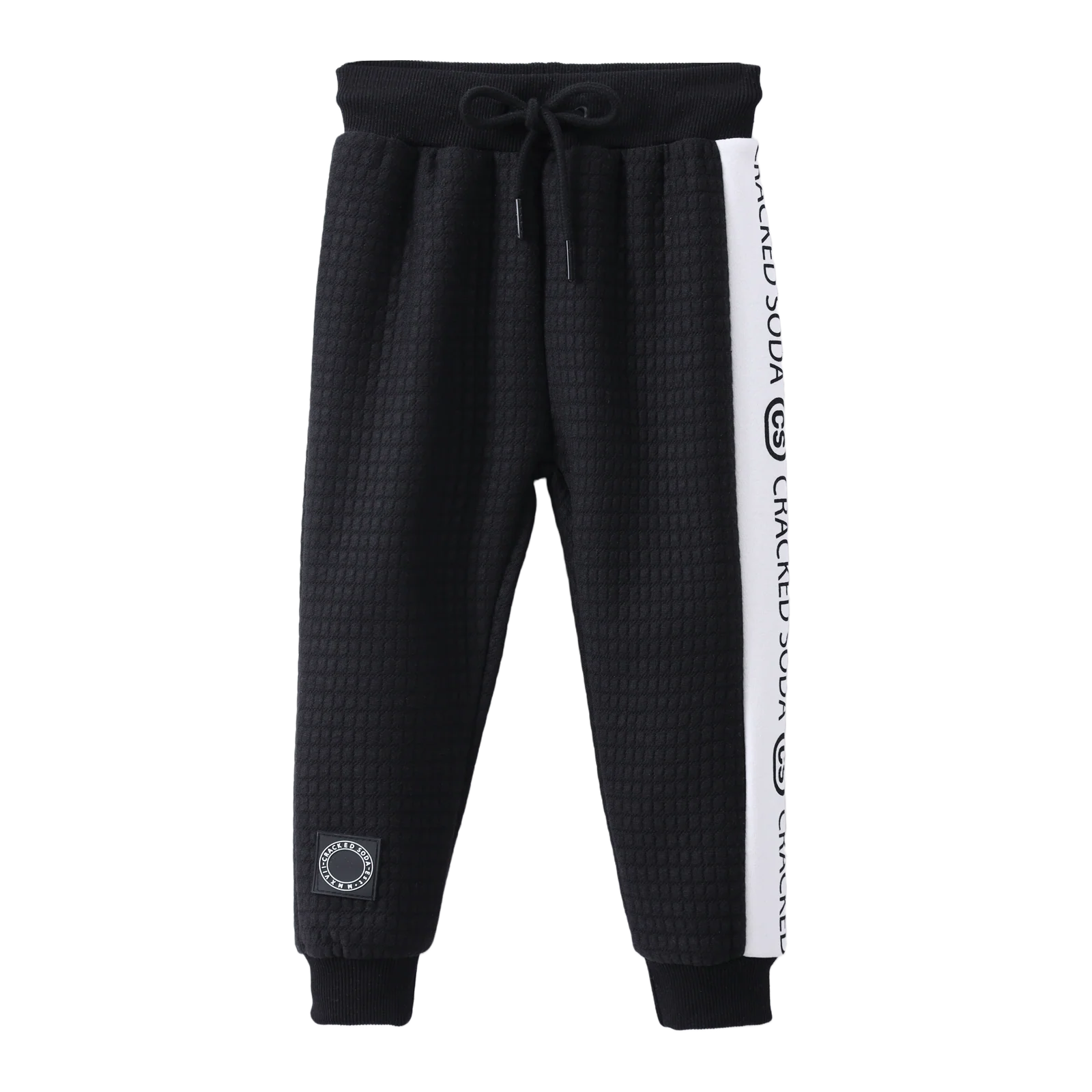 Ashton Textured Black Trackpants - Image 4