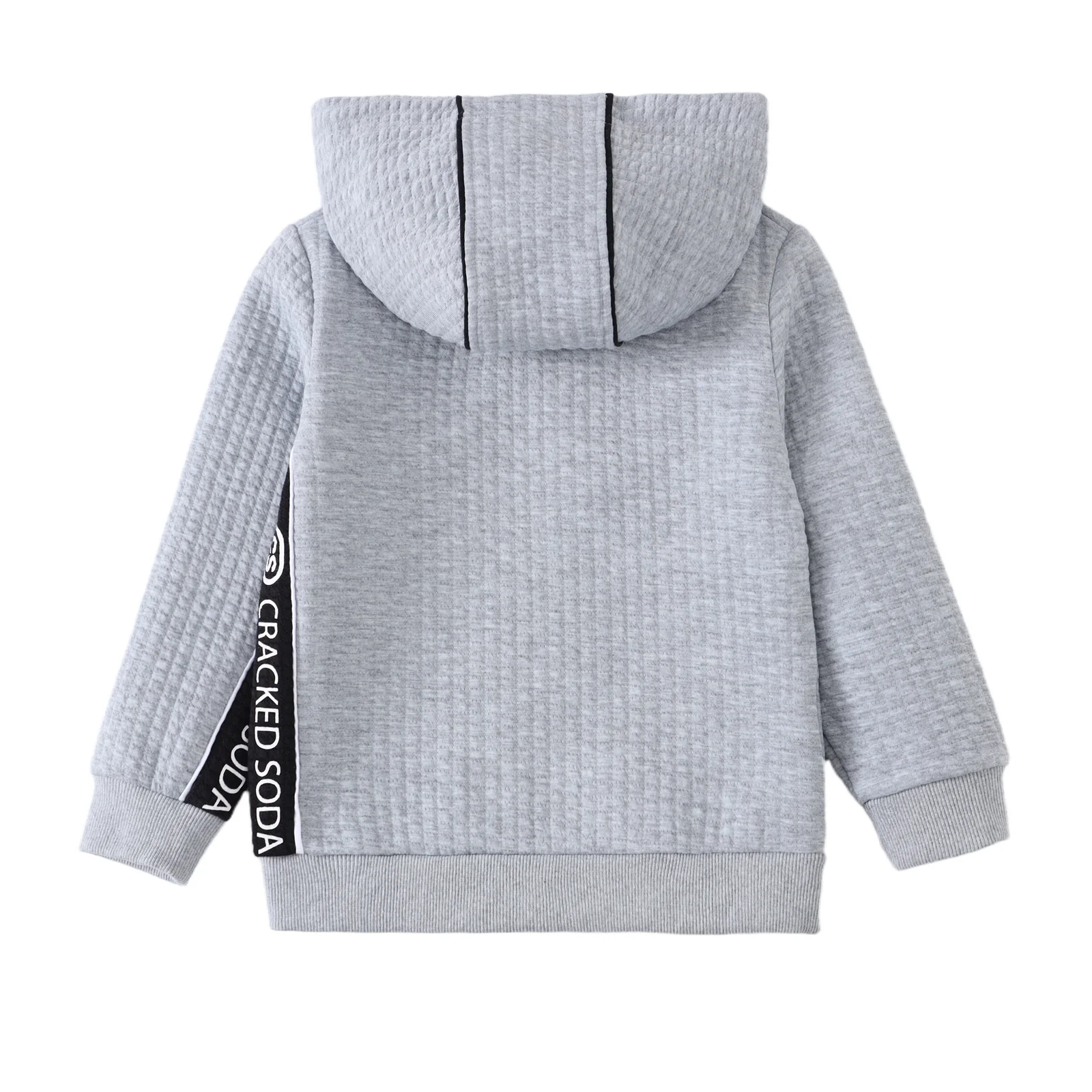 Ashton Textured Hoodie - Grey - Image 5