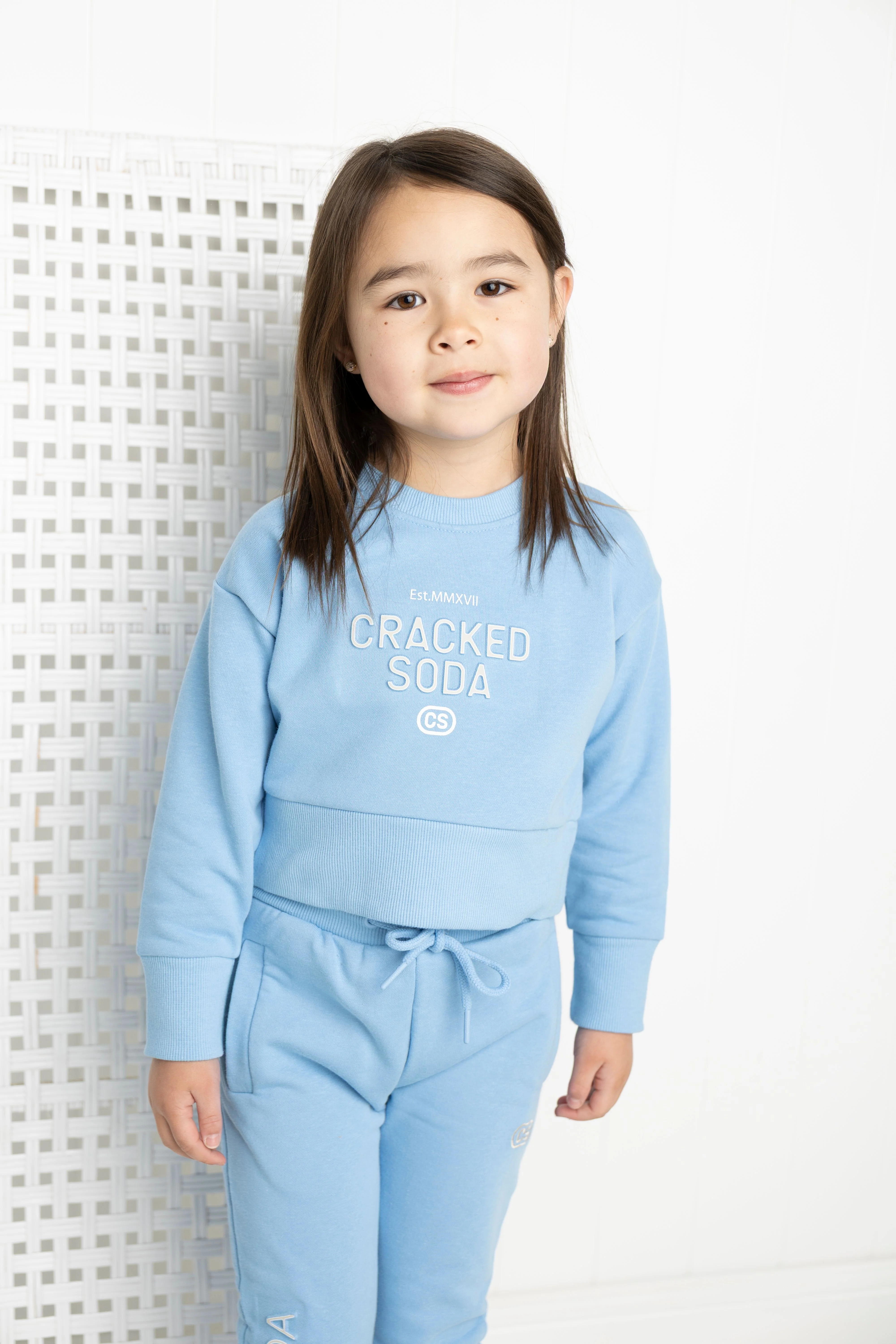 Ava French Terry Crew - Blue