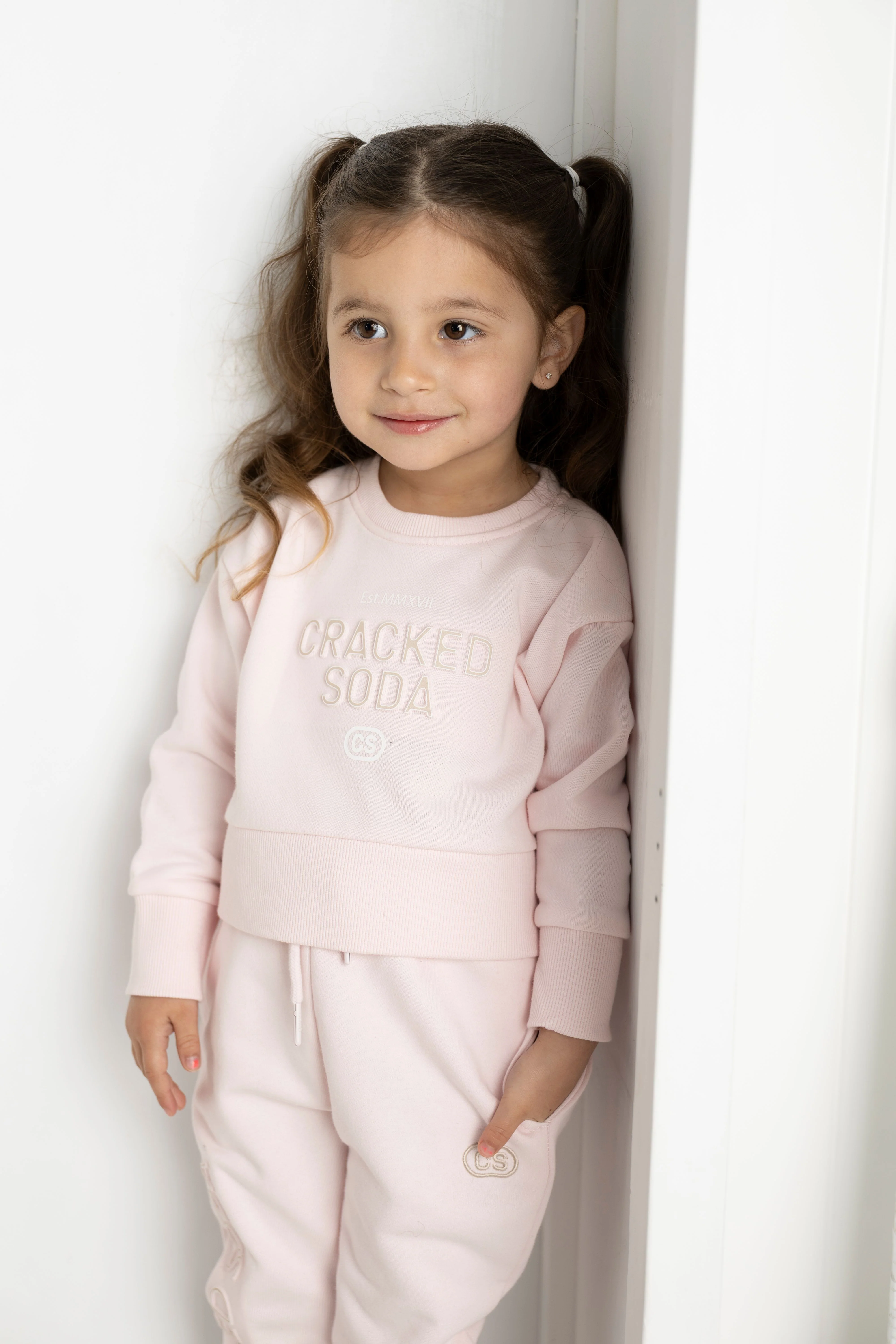 Ava French Terry Crew - Pink - Image 3