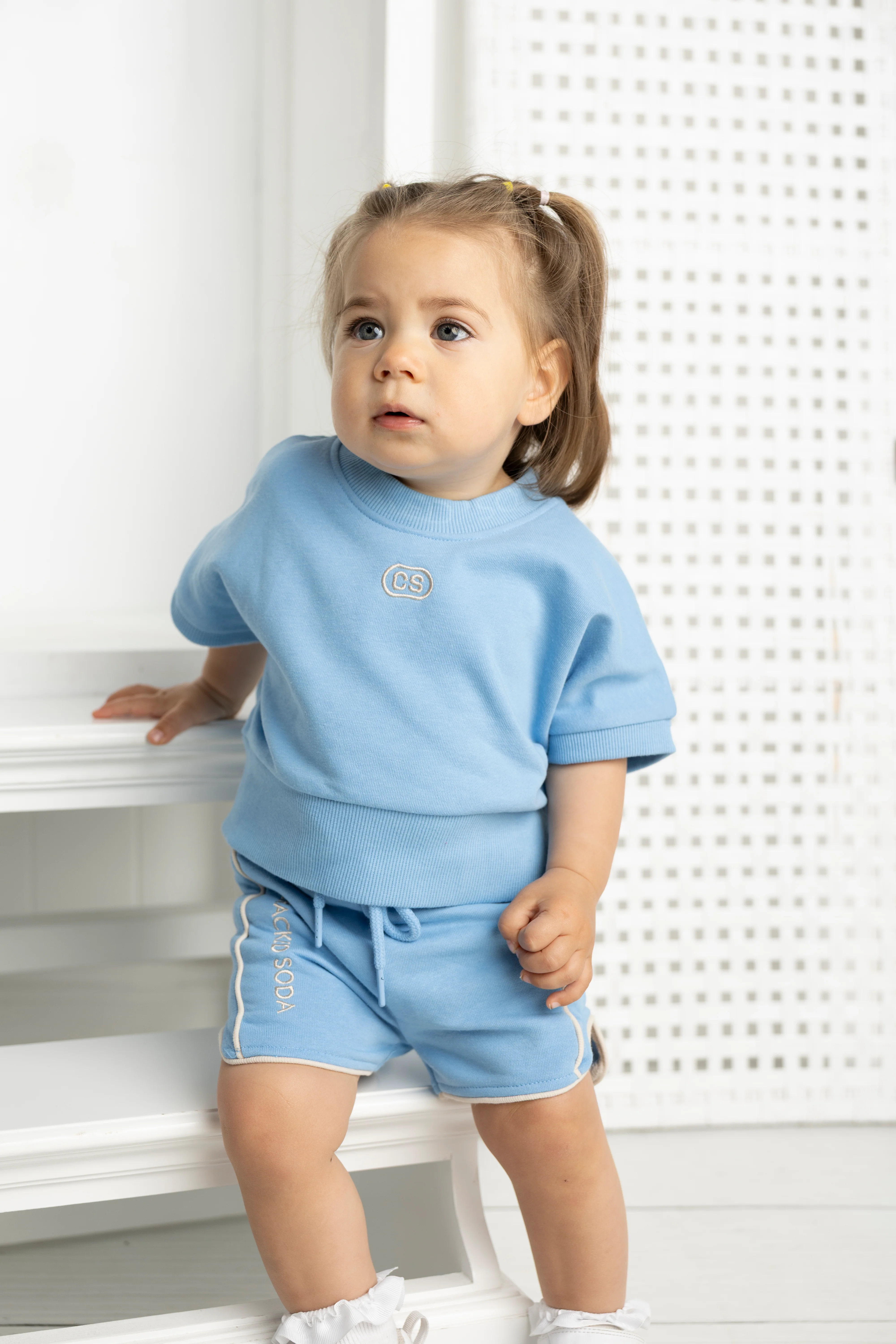 Ava French Terry Tee - Blue - Image 2