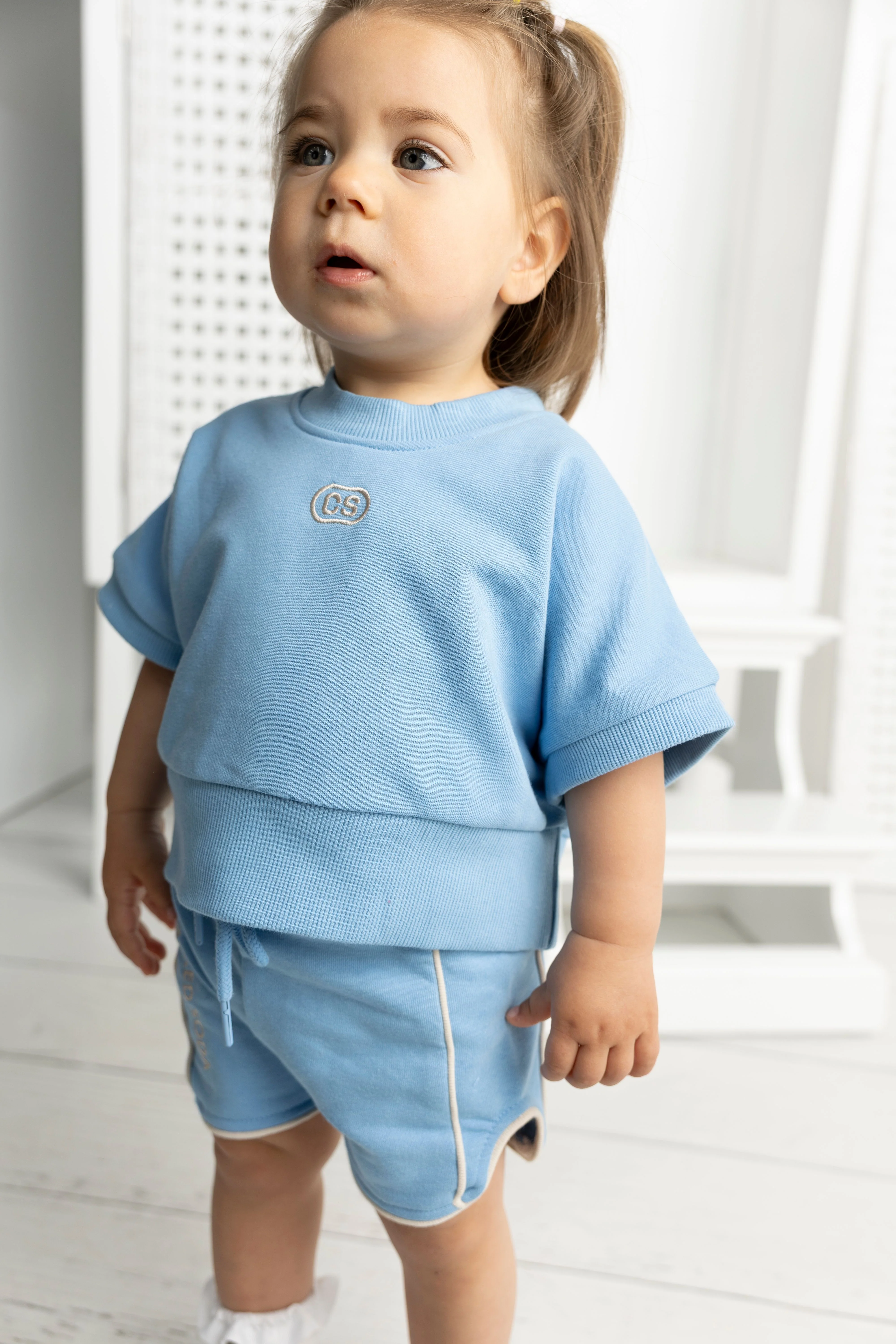 Ava French Terry Tee - Blue - Image 4