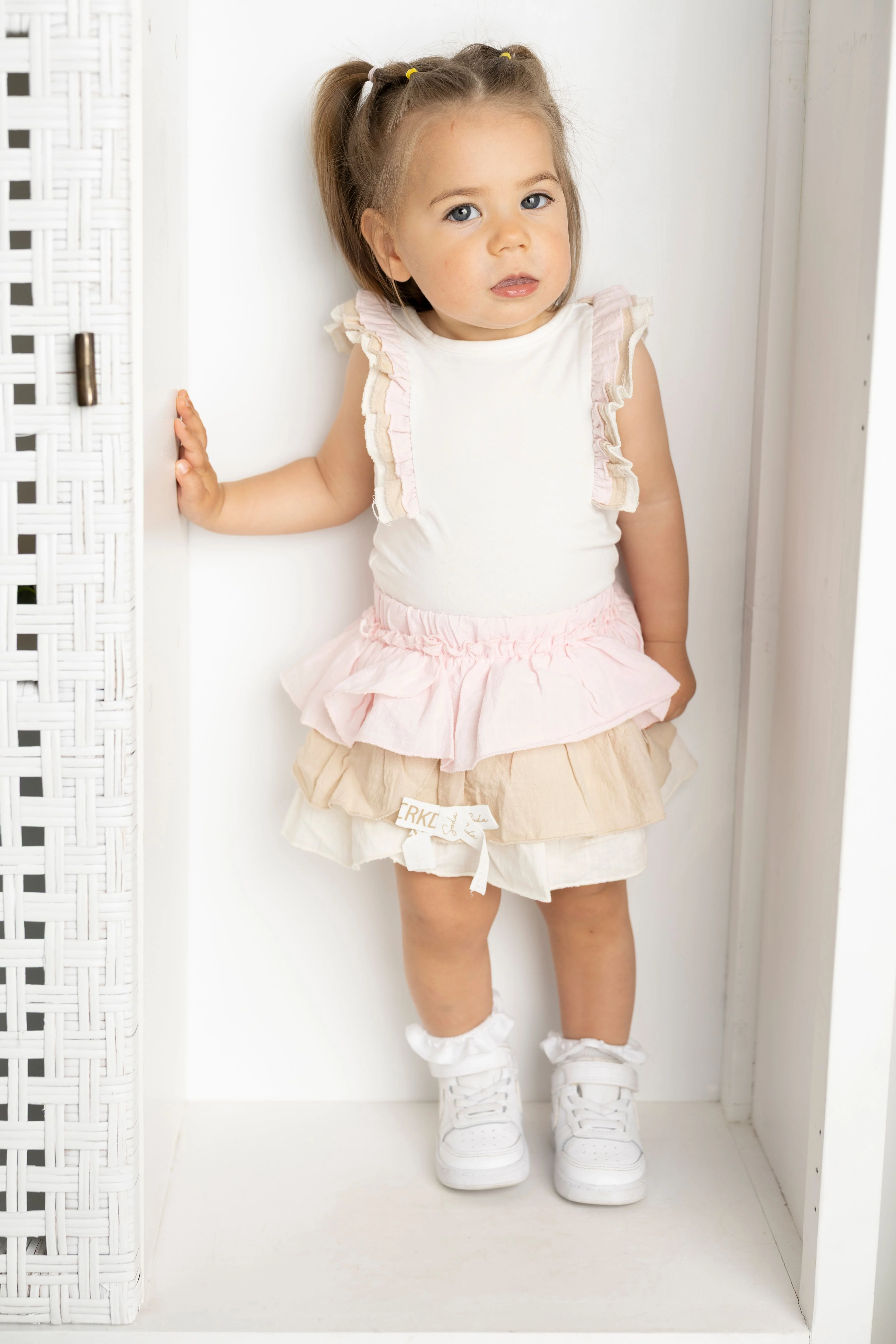 Ava Frill Detail Back Top - Cream - Image 3