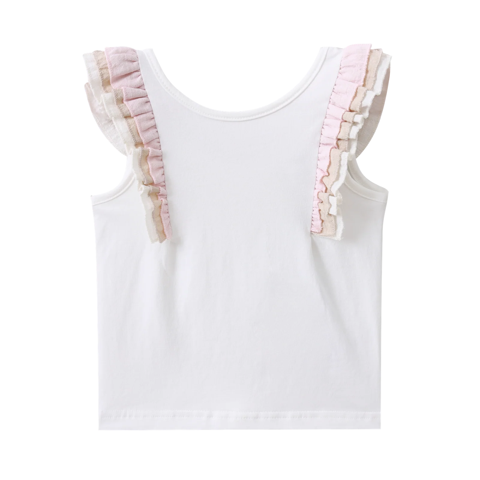 Ava Frill Detail Back Top - Cream - Image 4