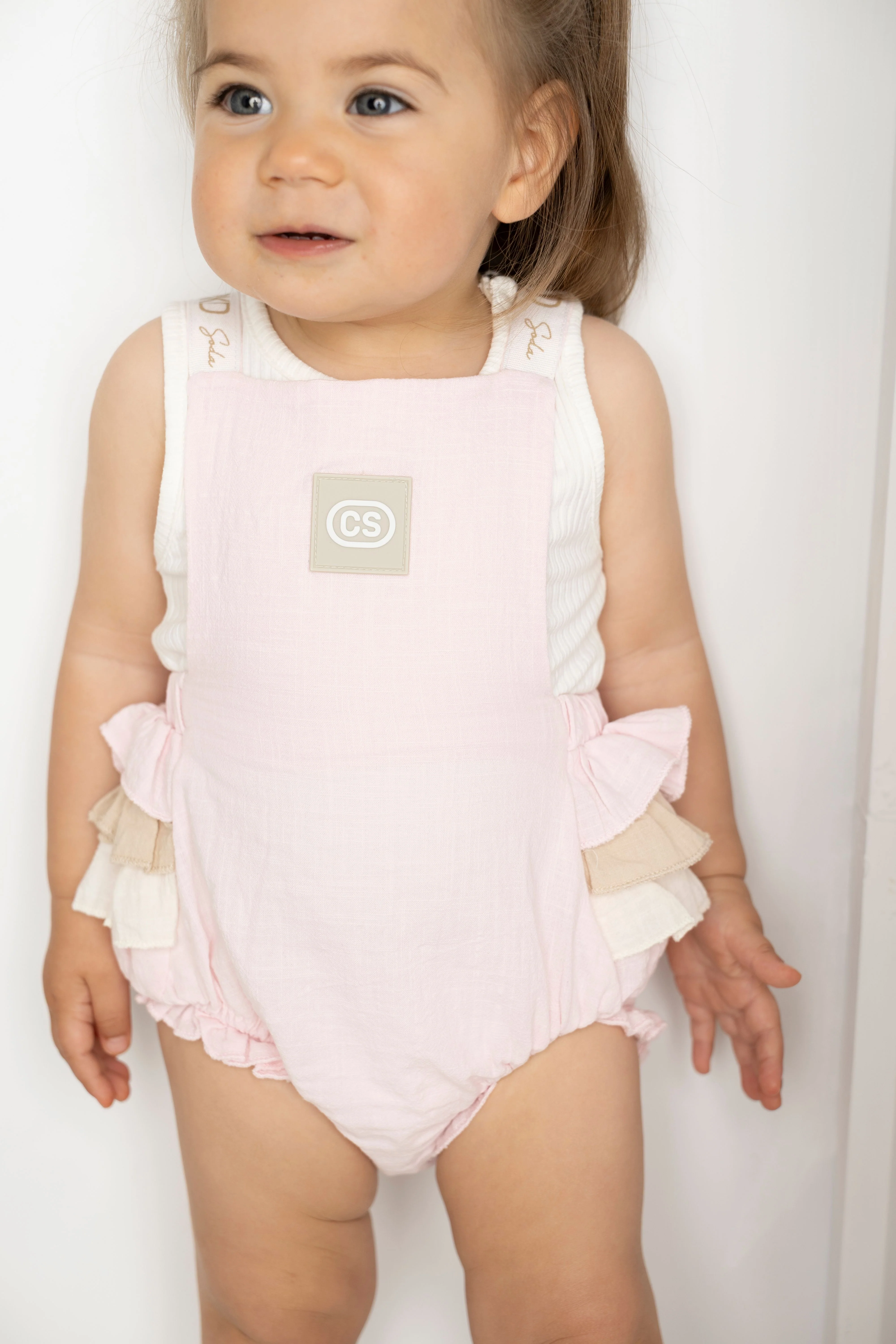 Ava Frill Detail Playsuit - Pink - Image 3