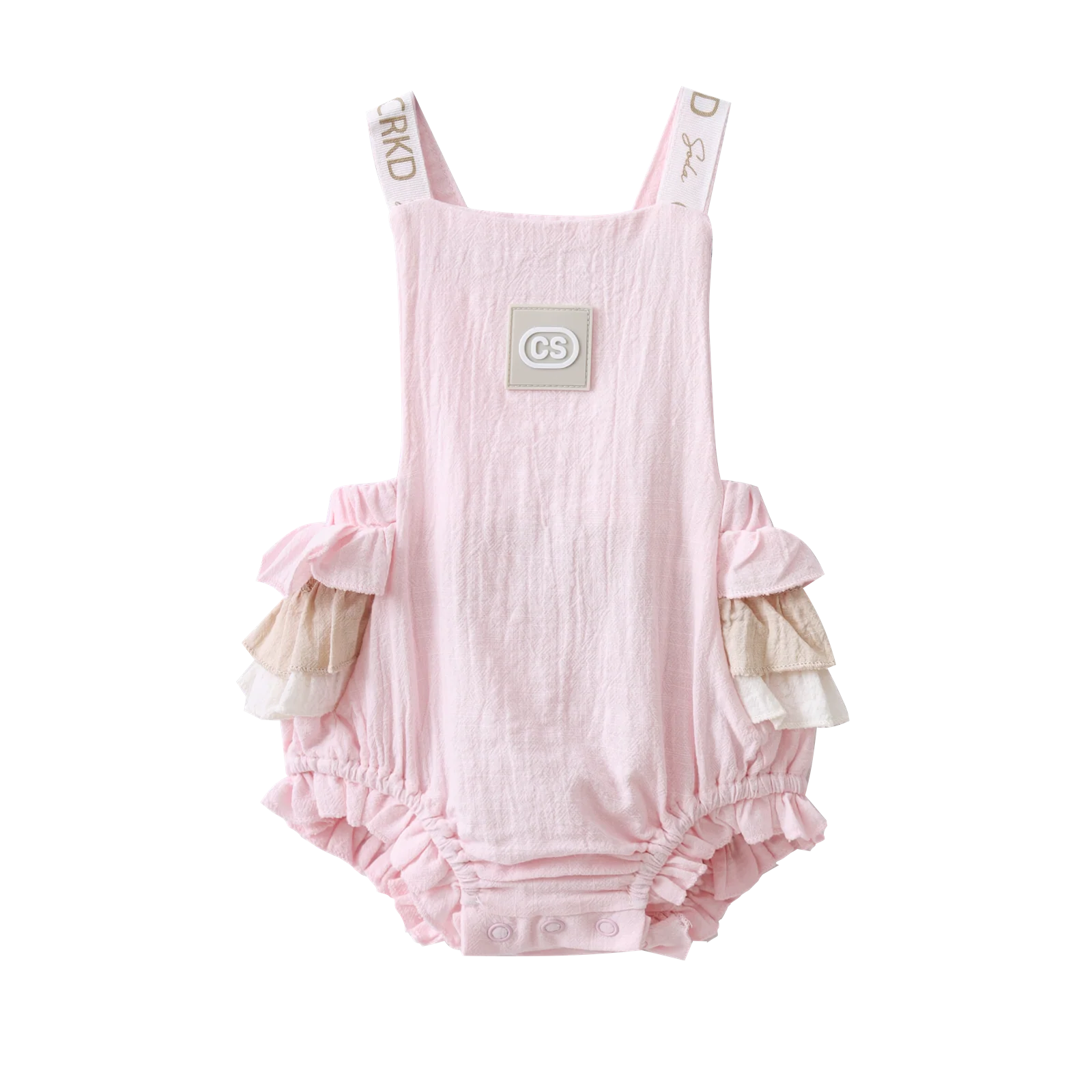 Ava Frill Detail Playsuit - Pink - Image 8