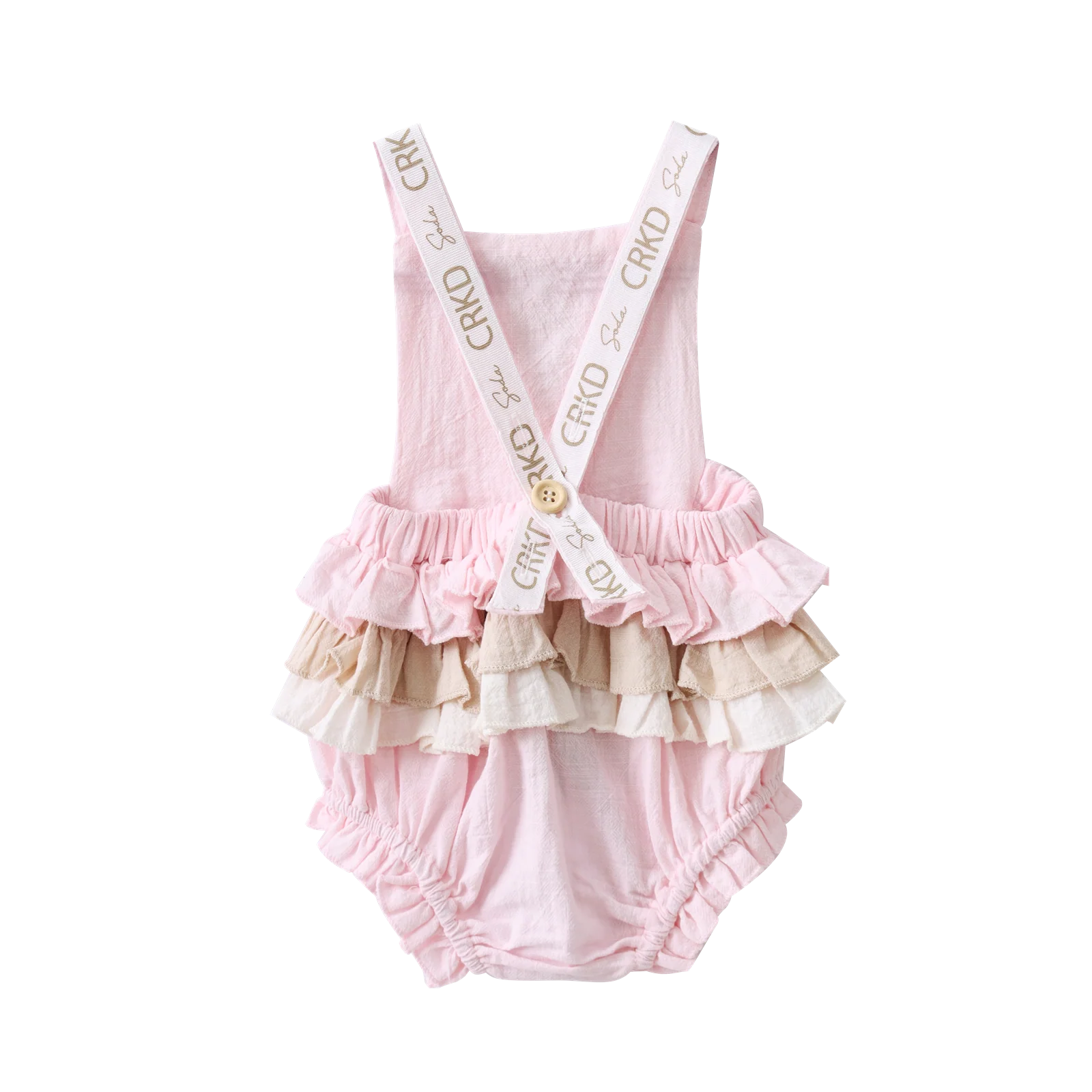 Ava Frill Detail Playsuit - Pink - Image 9