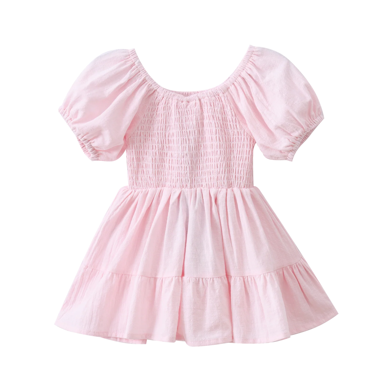 Ava Puff Sleeve Dress - Pink - Image 3