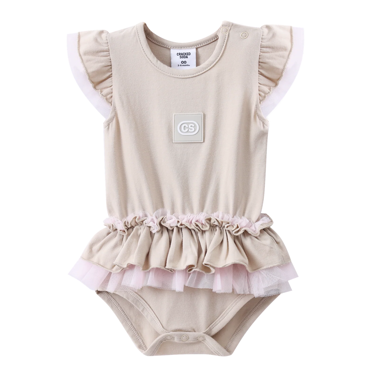 Ava Tulle Frill Bodysuit - Sand - Image 5