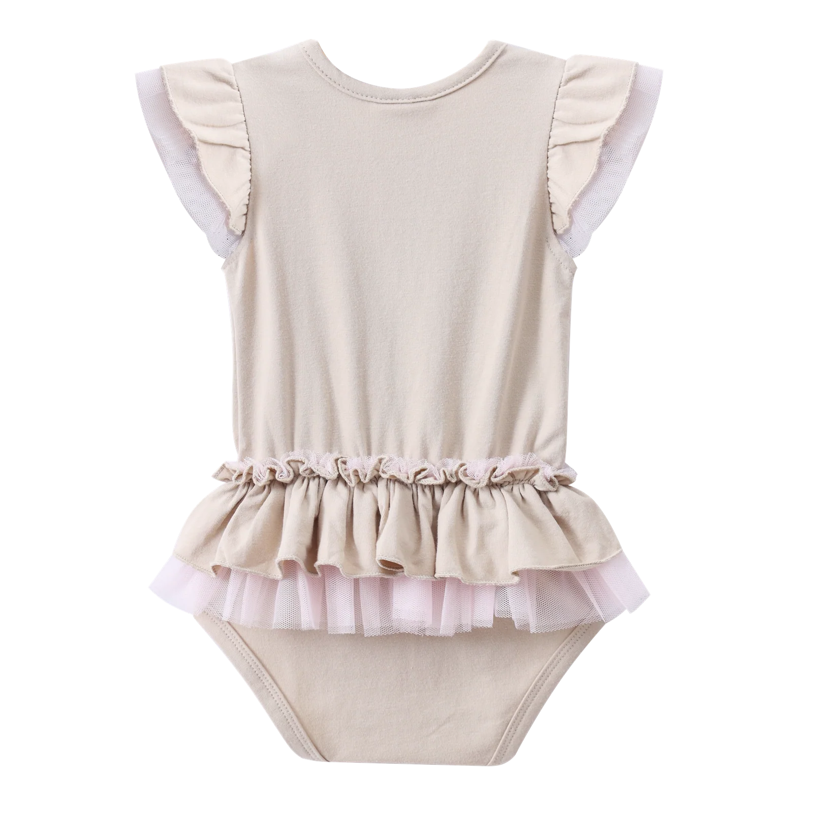 Ava Tulle Frill Bodysuit - Sand - Image 6