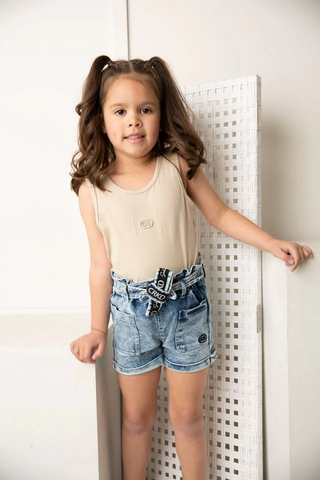 Brooke CS High Waisted Shorts - Blue - Image 5