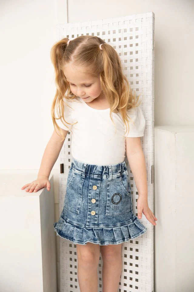 Brooke Detailed Denim Skirt - Blue - Image 3