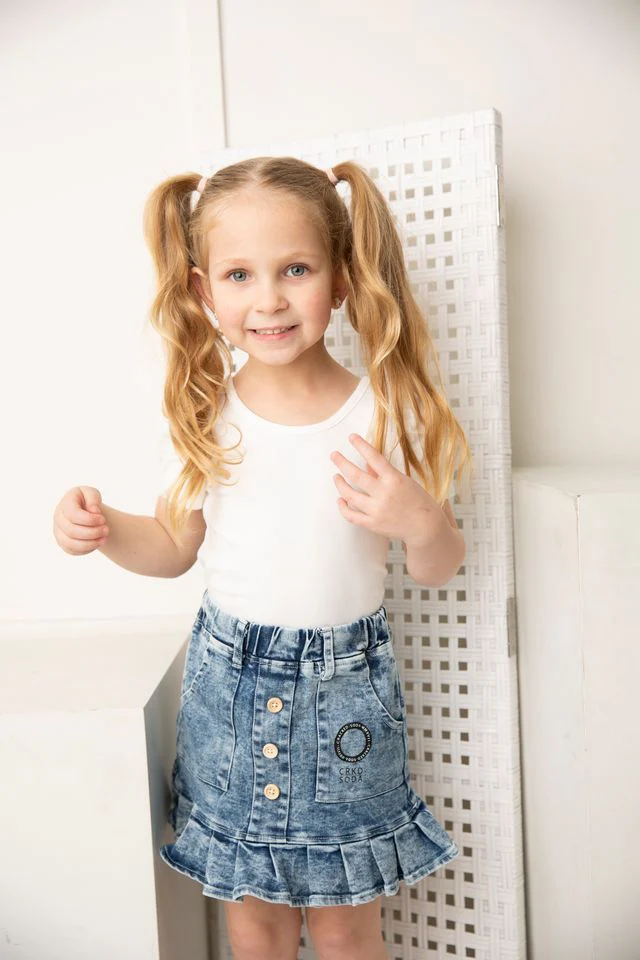 Brooke Detailed Denim Skirt - Blue - Image 5