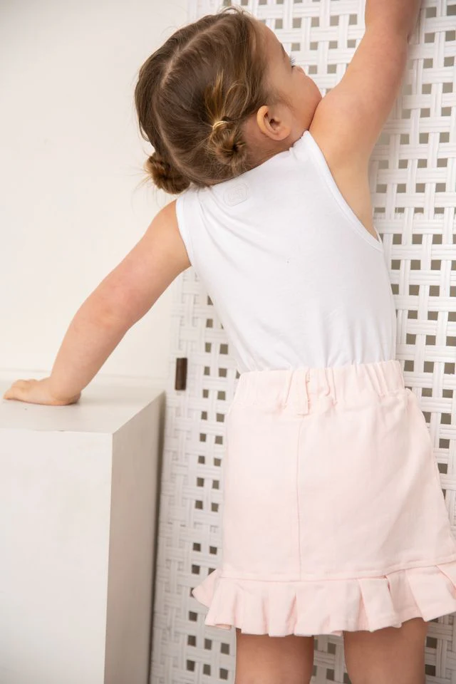 Brooke Detailed Denim Skirt - Pink - Image 4