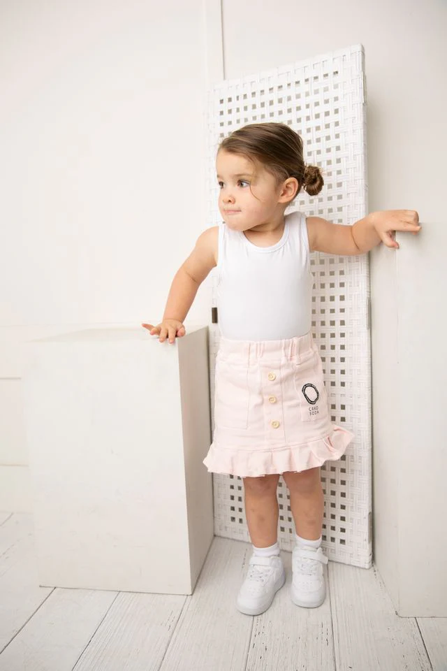 Brooke Detailed Denim Skirt - Pink - Image 5