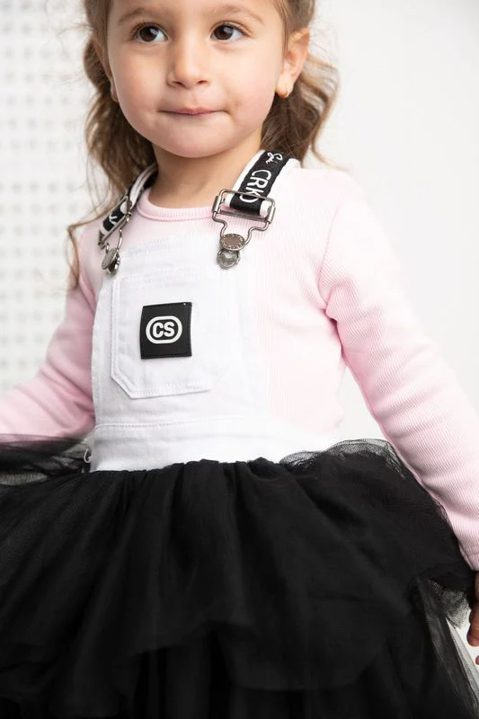 Brooke Pinafore Tutu - White/Black - Image 5