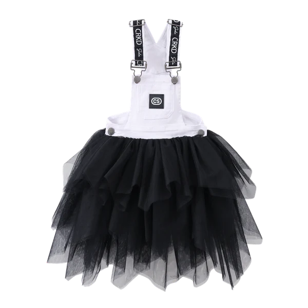 Brooke Pinafore Tutu - White/Black - Image 7