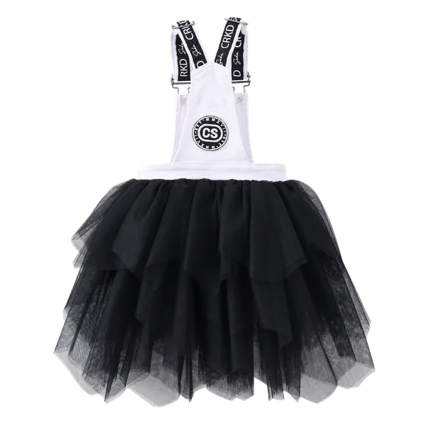 Brooke Pinafore Tutu - White/Black - Image 8