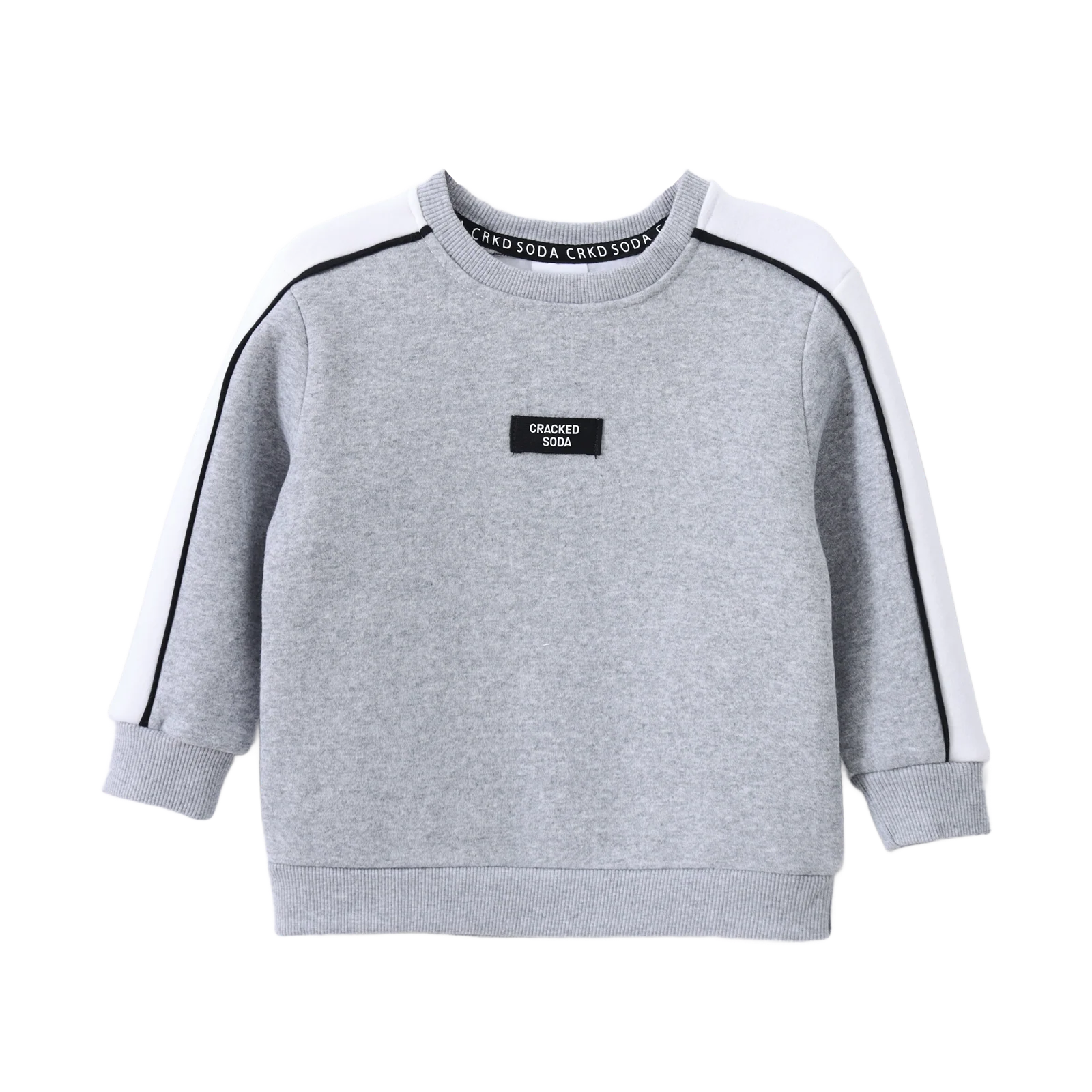 Carter Detailed Crew - Grey/White - Image 6