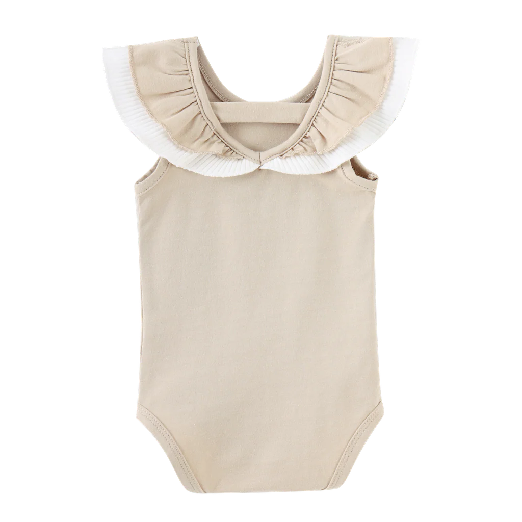 Casey Frill Bodysuit - Beige - Image 5