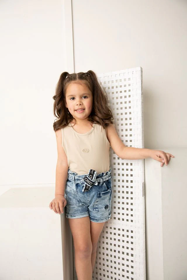 Casey Frill Top - Beige - Image 3