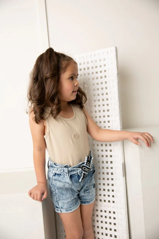 Casey Frill Top - Beige - Image 4