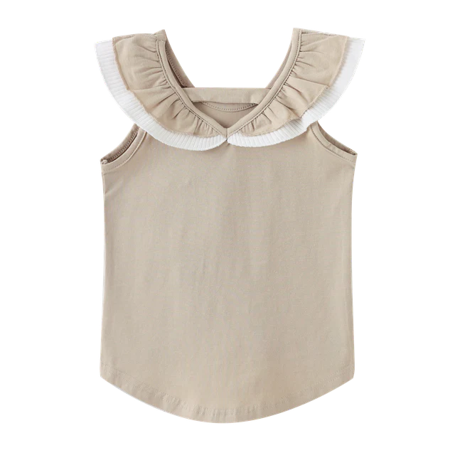 Casey Frill Top - Beige - Image 5