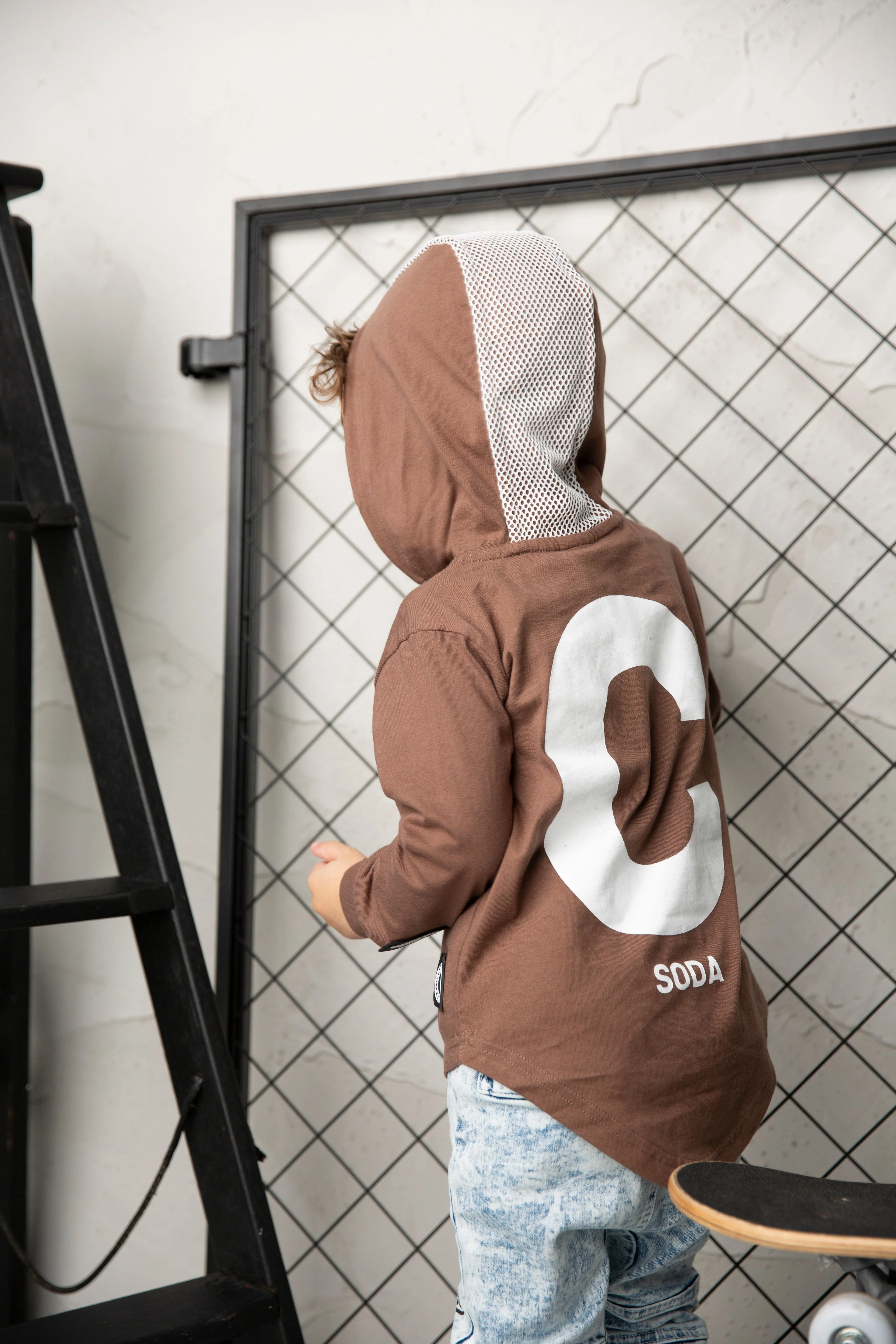 Charlie Mesh Hooded Long Sleeve - Coco - Image 3