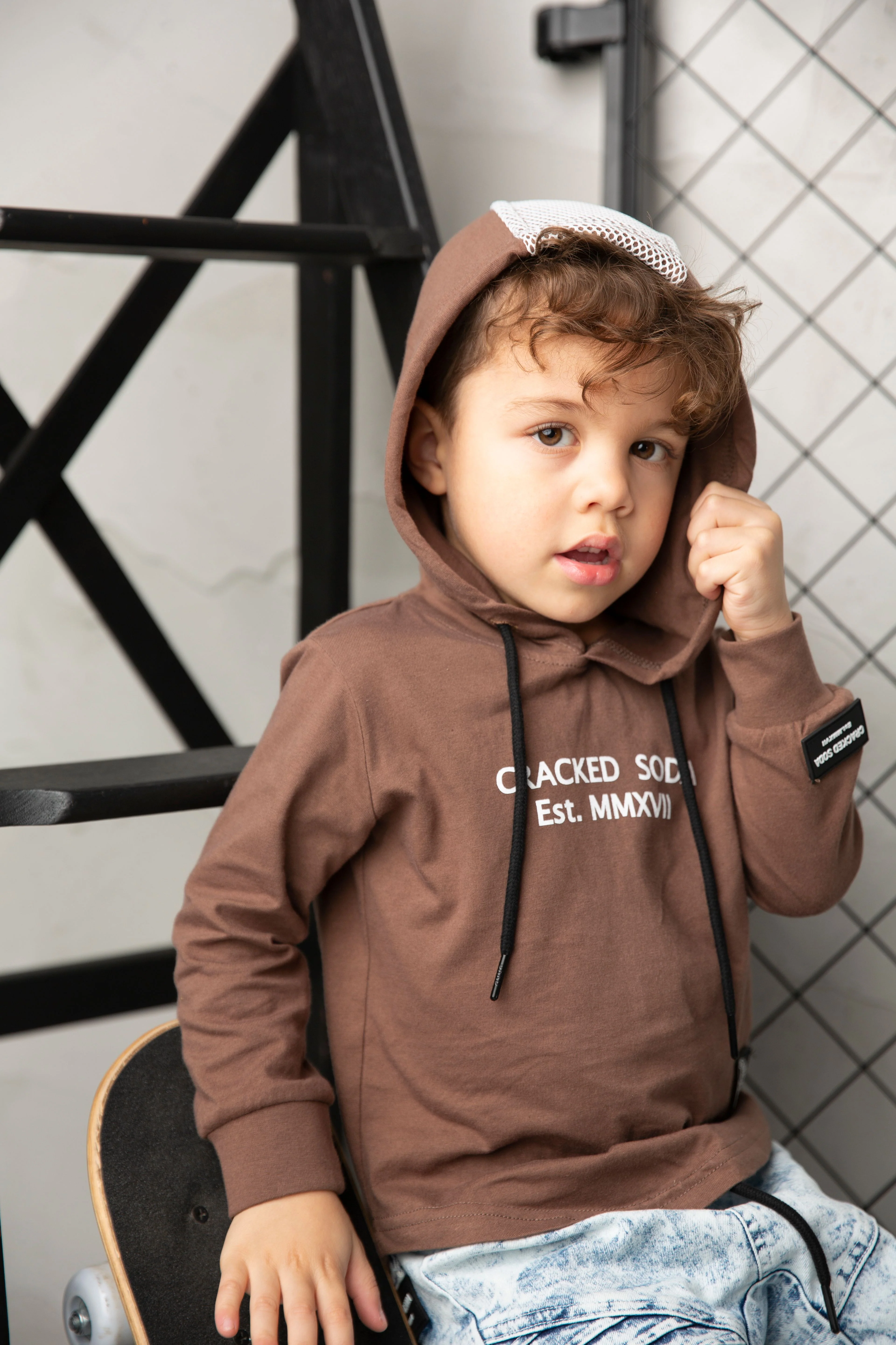 Charlie Mesh Hooded Long Sleeve - Coco - Image 5