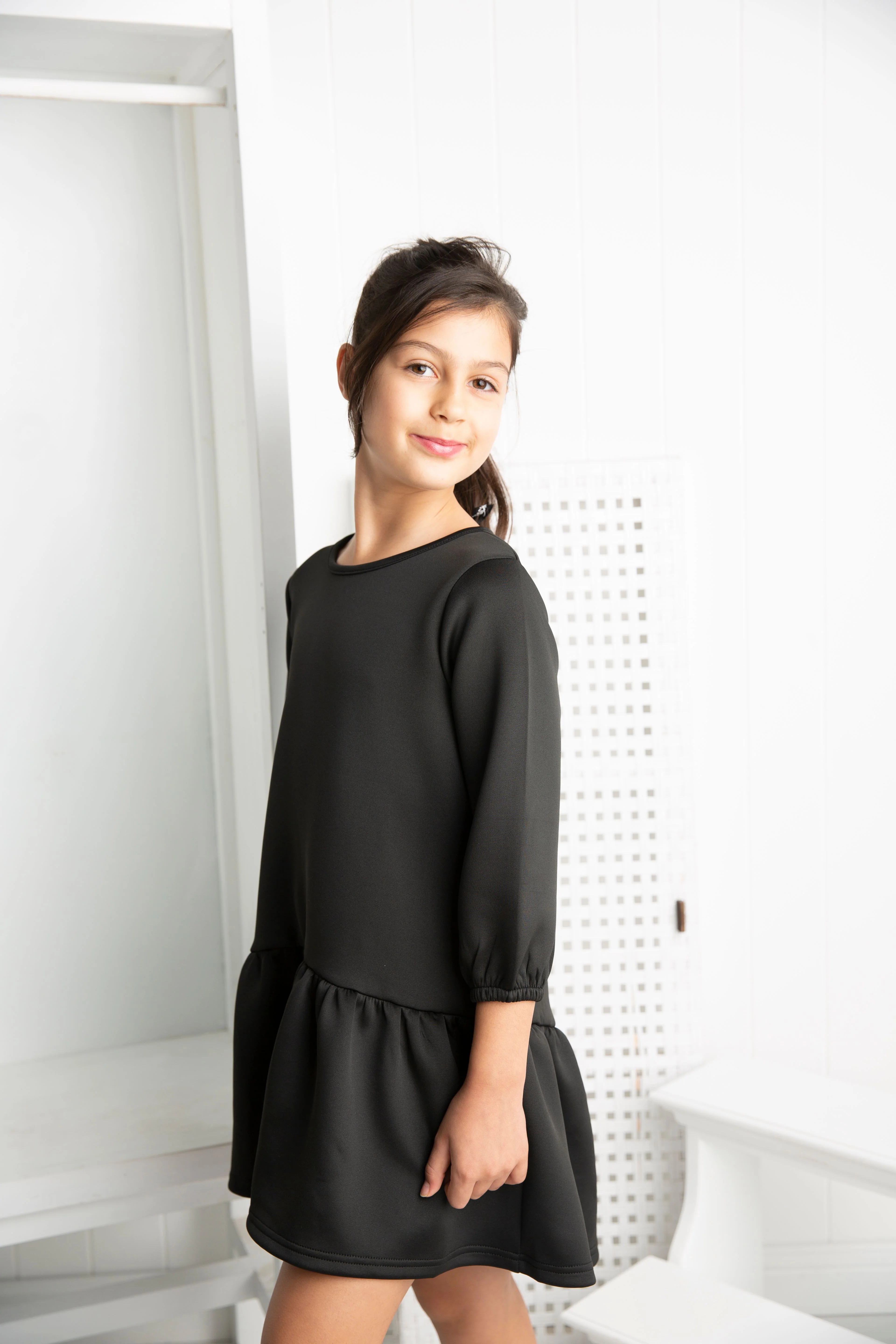 Cleo Detailed Black Dress - Image 5