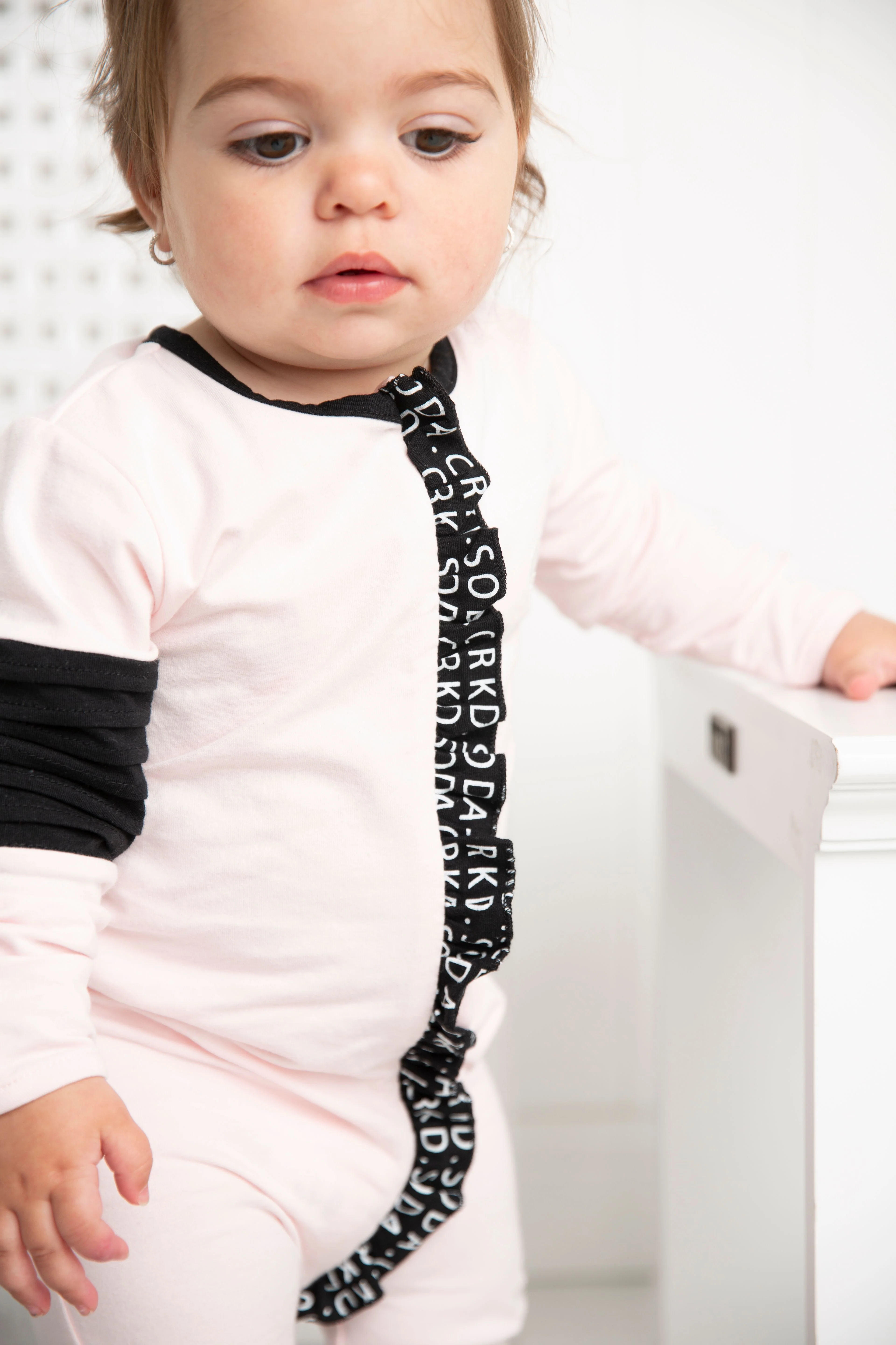 Cleo Detailed Frill Romper - Pink - Image 2