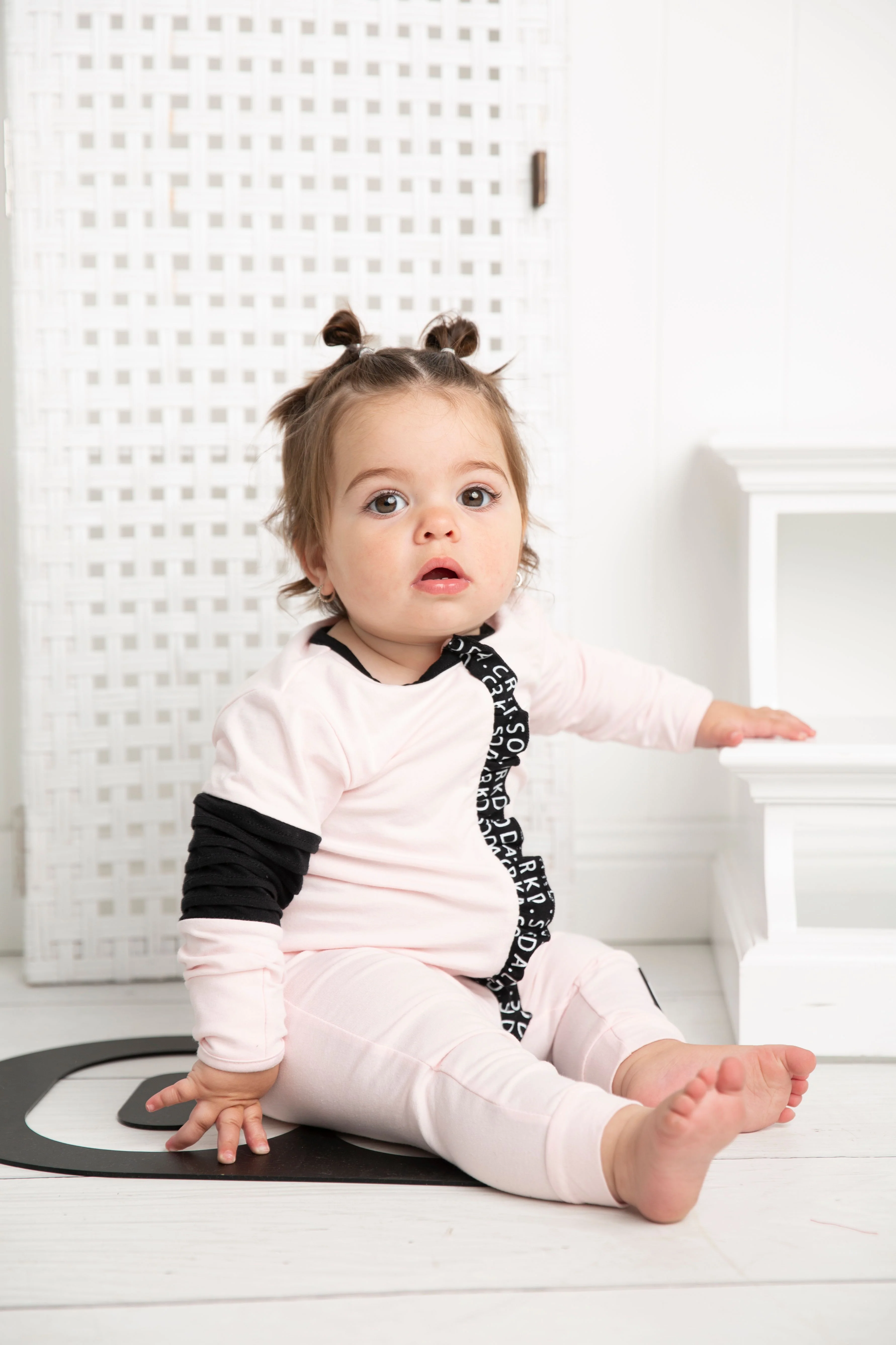 Cleo Detailed Frill Romper - Pink - Image 3