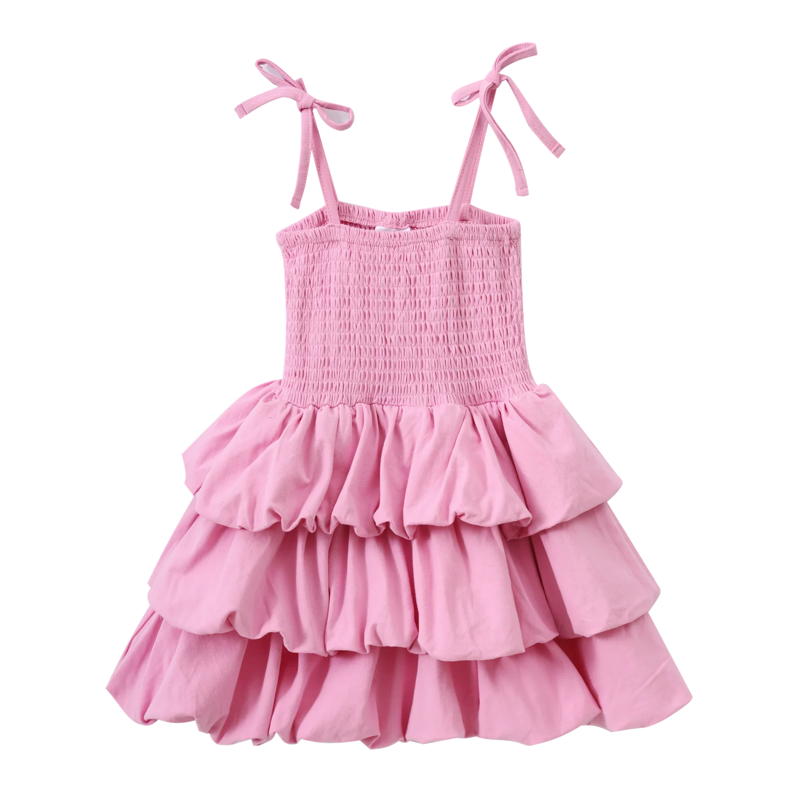 Clover Ruched Bubble Dress - Pink - Image 5