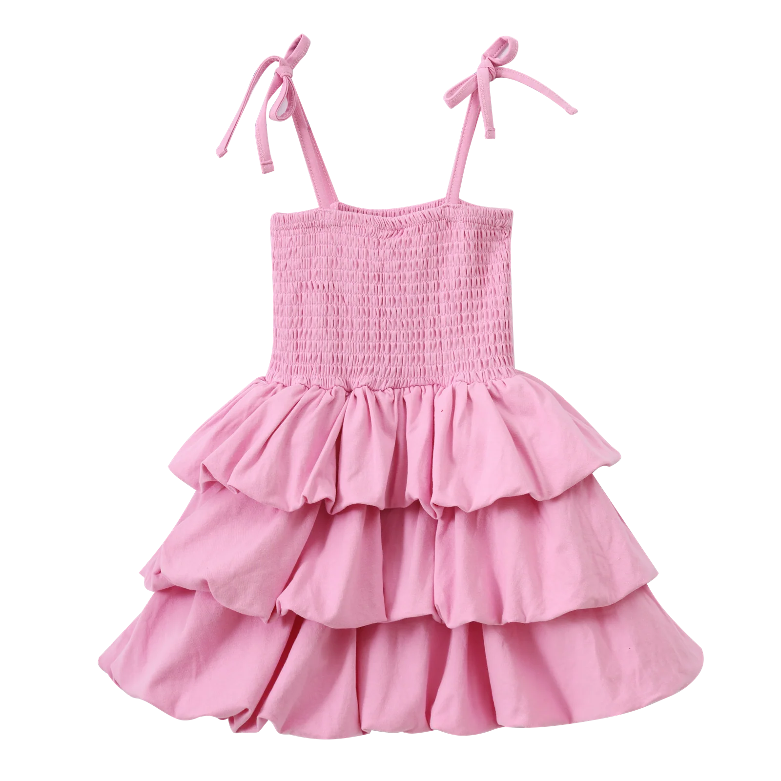 Clover Ruched Bubble Dress - Pink - Image 6