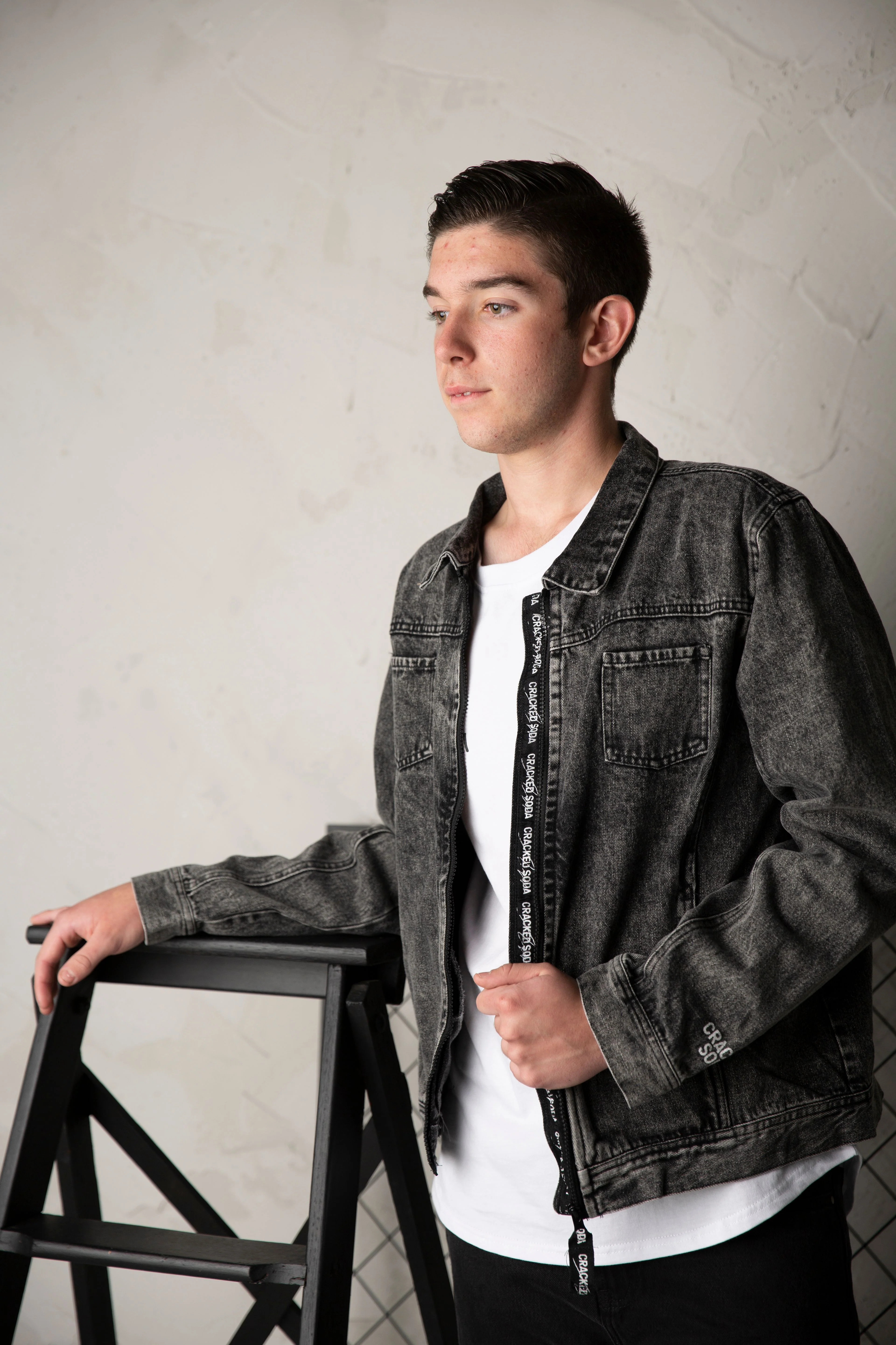 Conner Detailed Denim Jacket - Ash Mens - Image 4