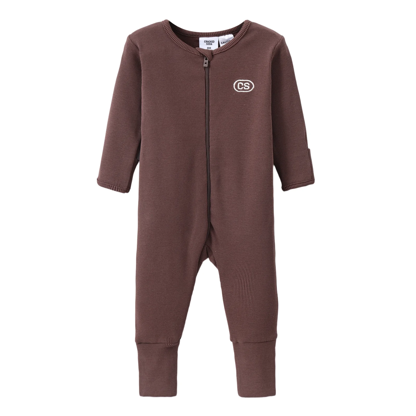 CS Essential Fleece Ribbed Romper - Biscuit - Image 4