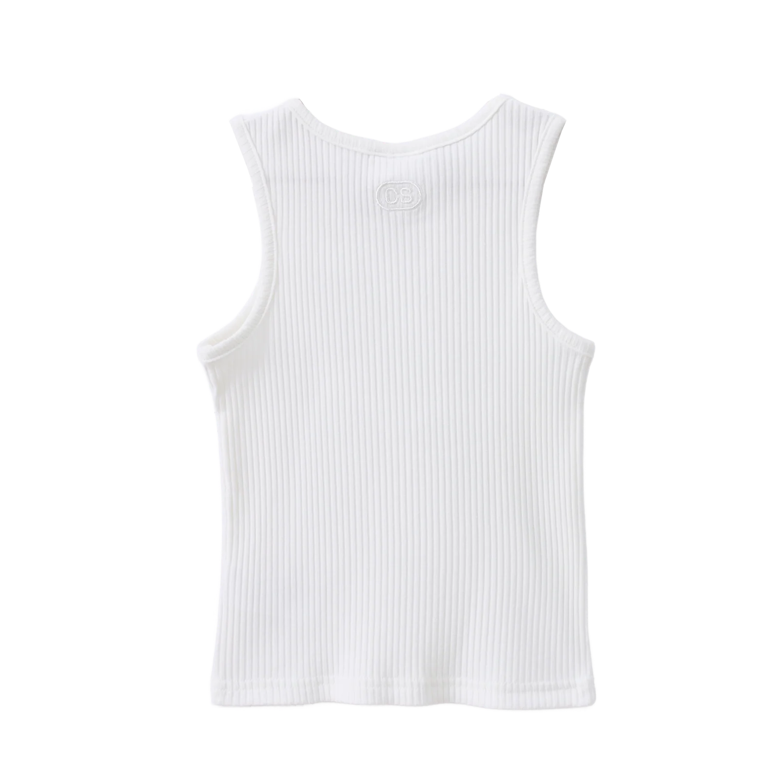 CS Essential Ribbed Tank - White - Image 4