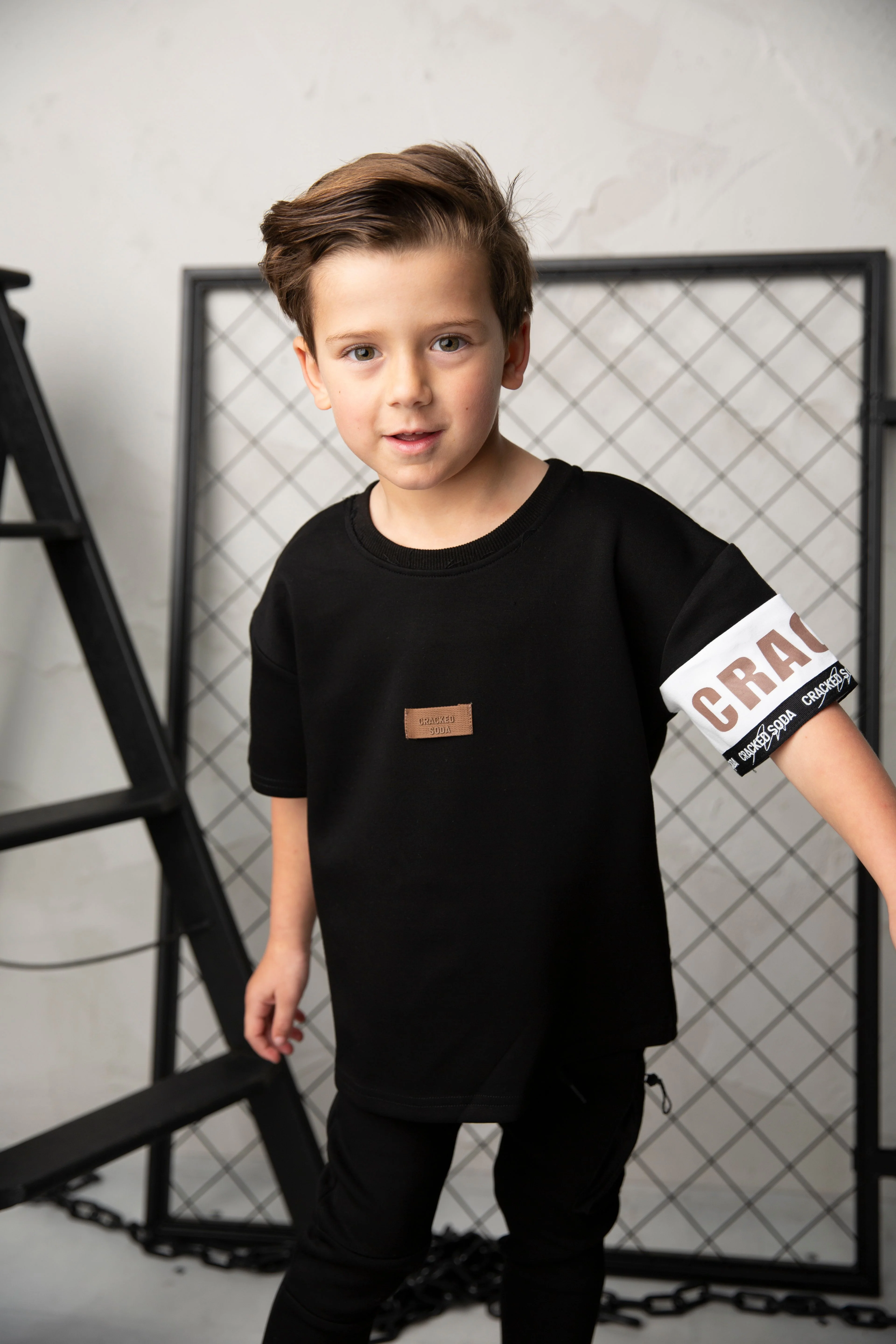 Dash Detailed Tee - Black - Image 2