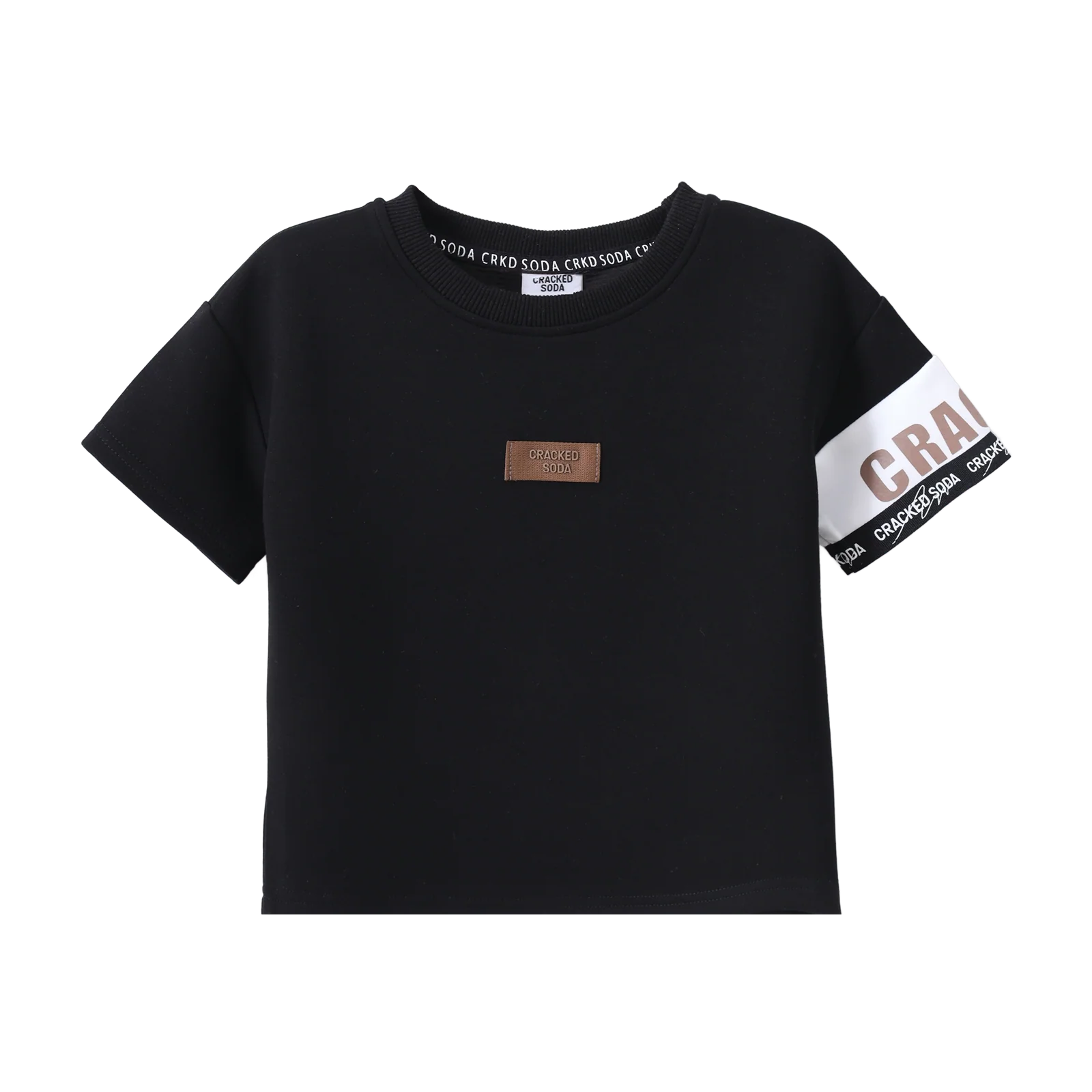 Dash Detailed Tee - Black - Image 5