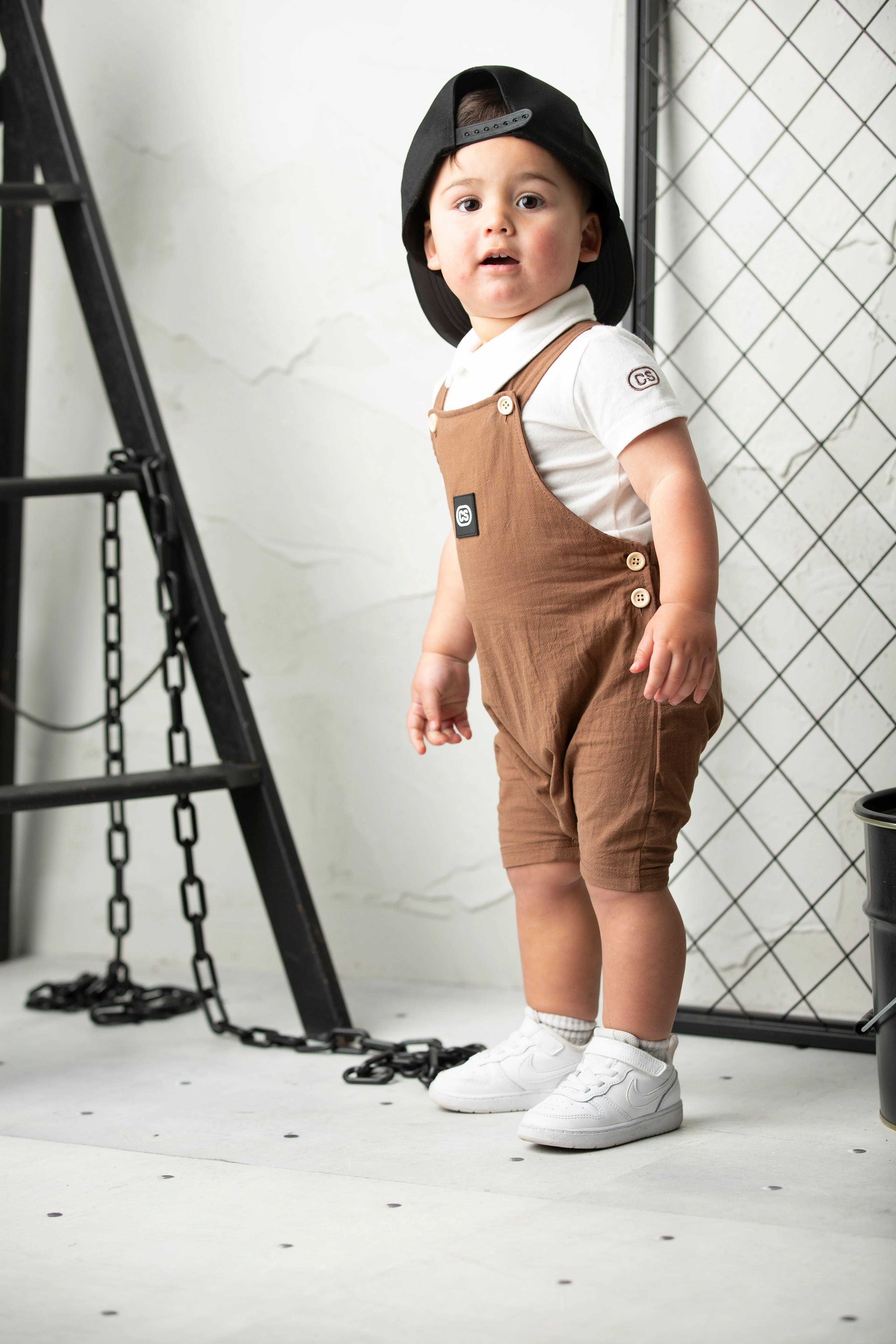 Dash Linen Overall Set - Mocha - Image 3