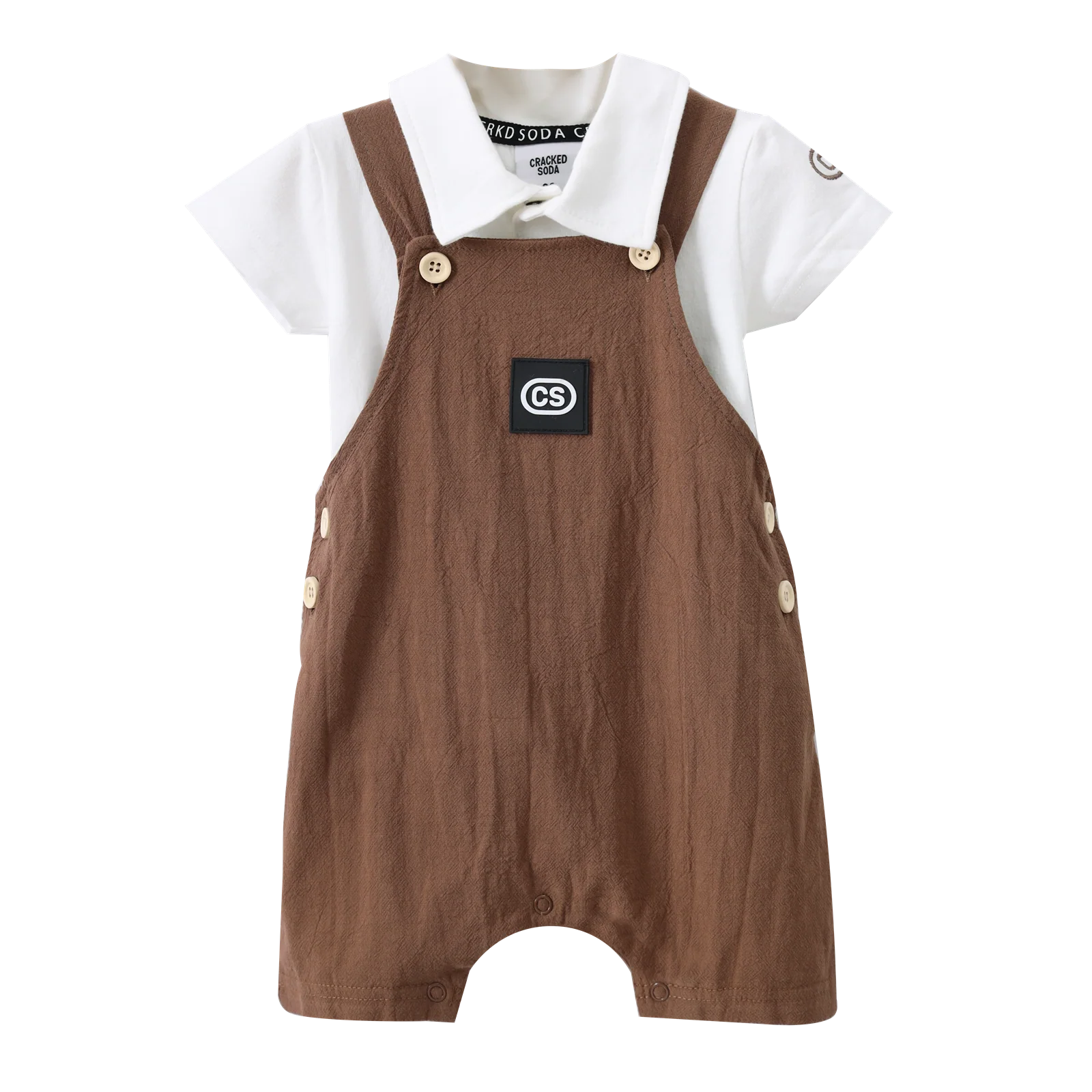 Dash Linen Overall Set - Mocha - Image 5