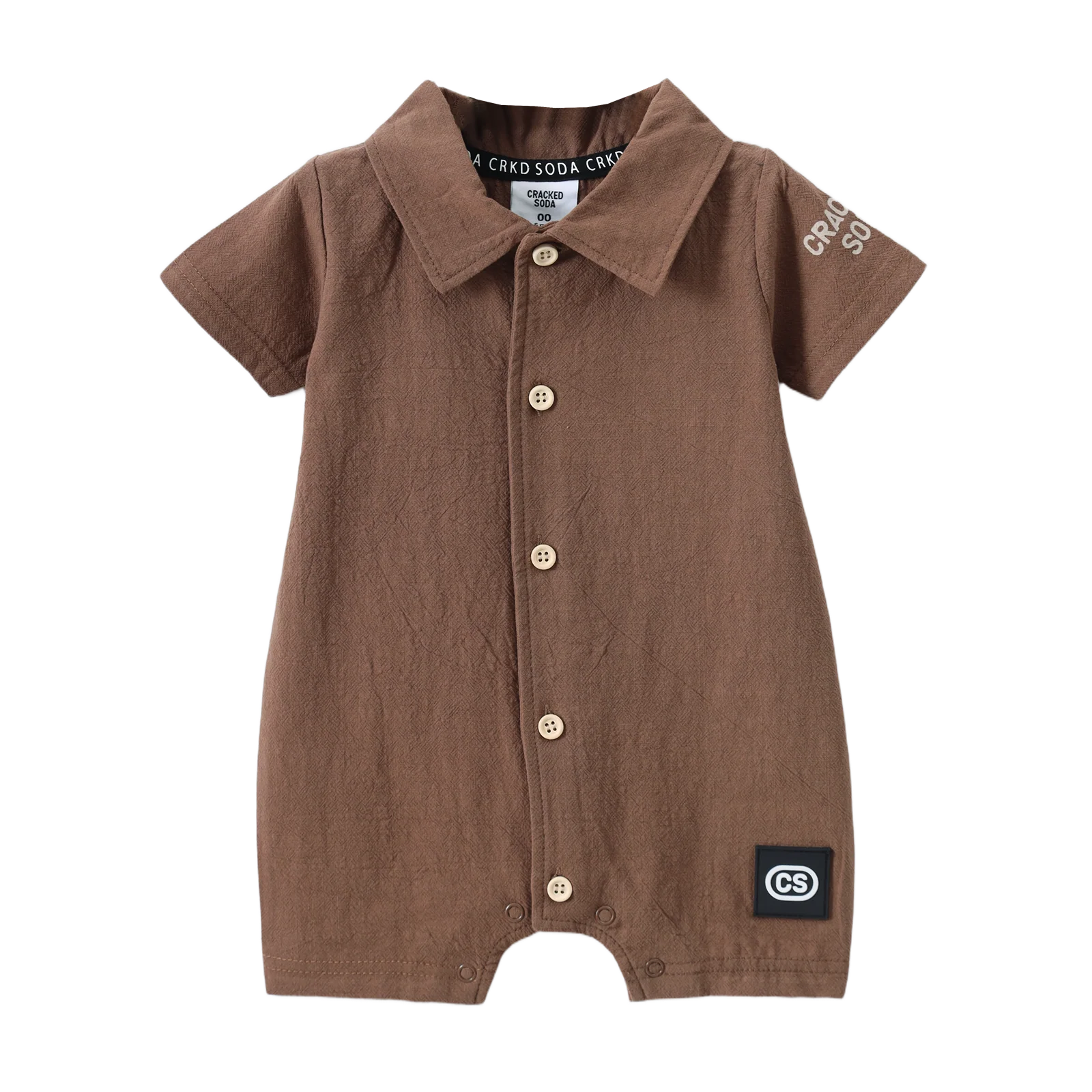 Dash Linen Romper - Mocha - Image 4
